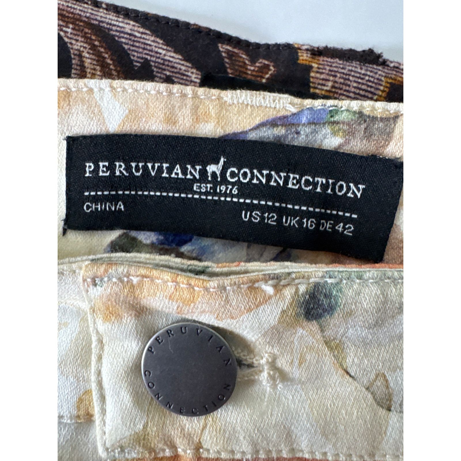 Other PERUVIAN CONNECTION Isola Pants Slim Pant Watercolor Garden Size 34" / US 12 / IT 48 - 6 Thumbnail