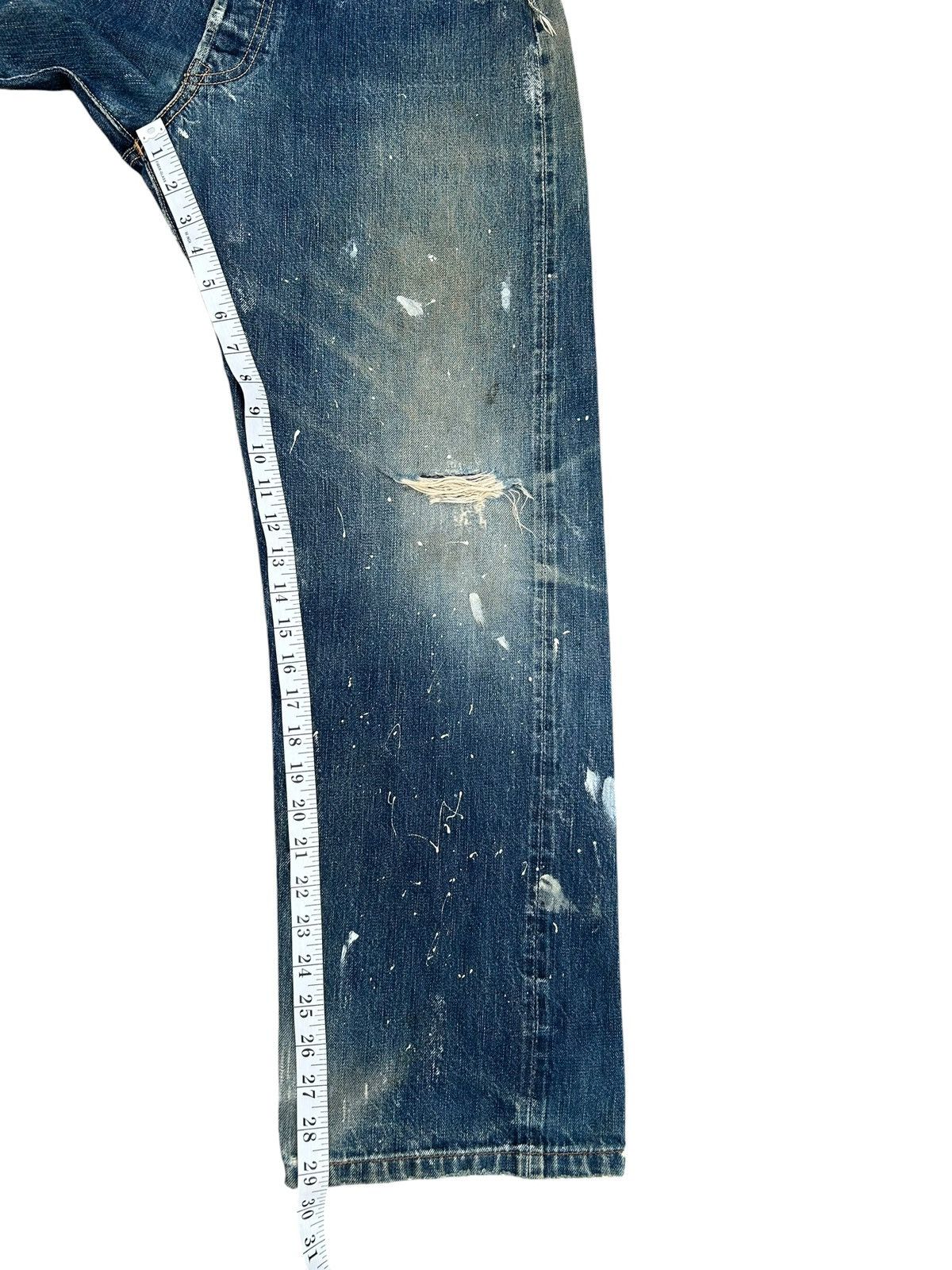 Kapital Vintage Full Count Selvedge Thrashed Denim Jeans Size US 31 - 25 Thumbnail