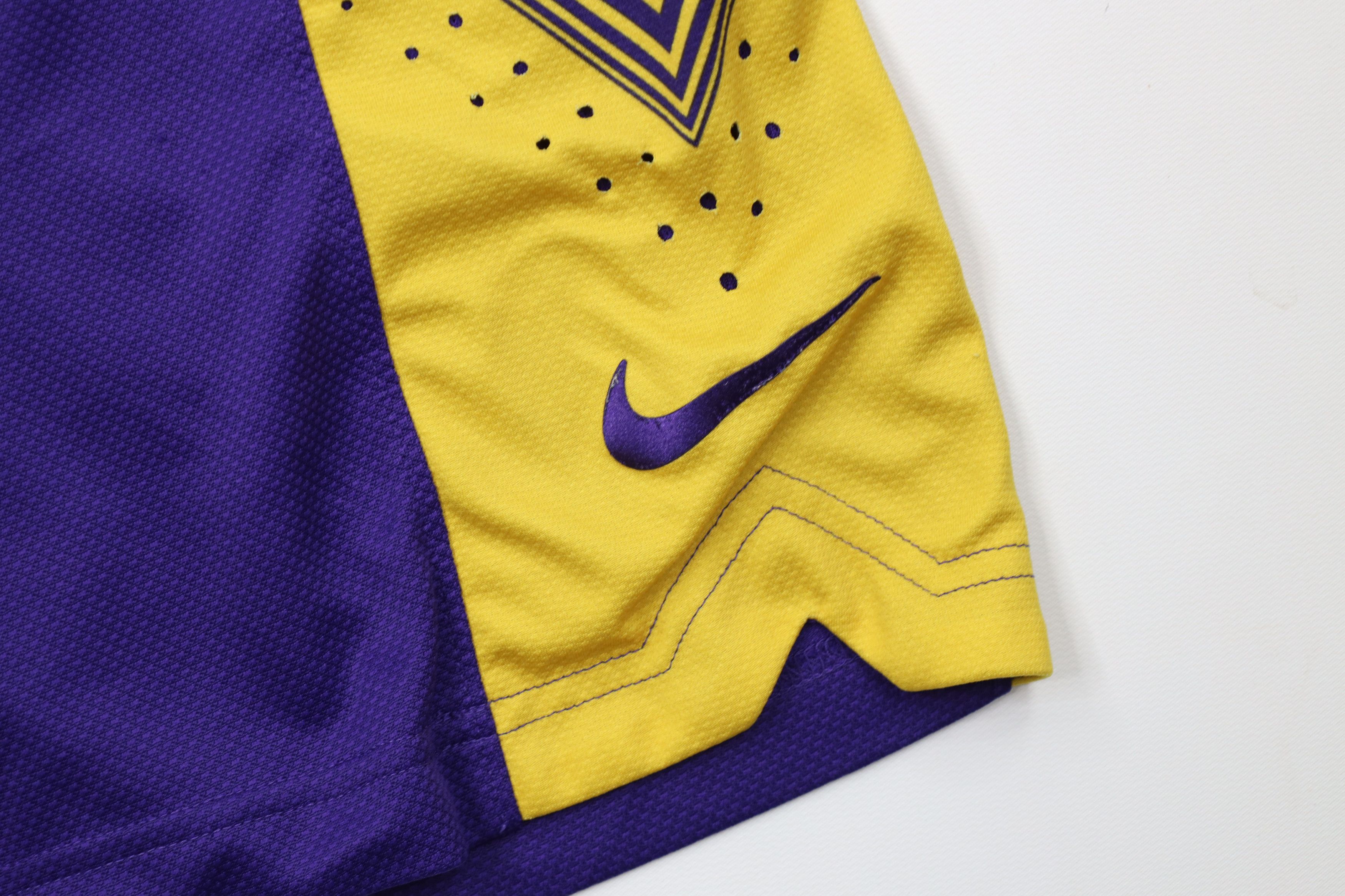 Nike Nike Angeles Lakers Colorway Basketball Shorts Purple Gold Size US 30 / EU 46 - 5 Thumbnail