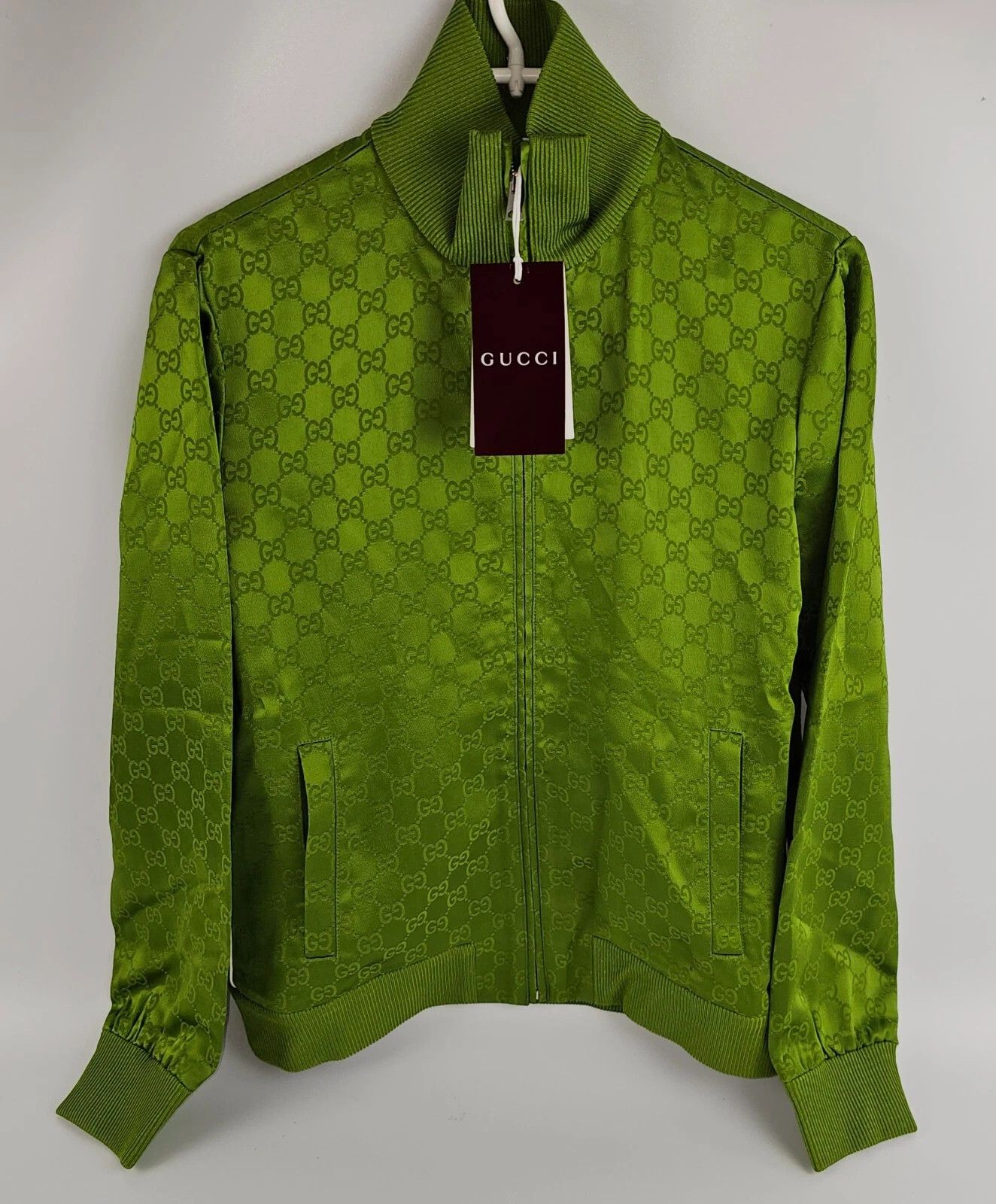Gucci GUCCI Green GG Jacquard Zip Track Jacket New & Authentic Size M / US 6-8 / IT 42-44 - 2 Thumbnail