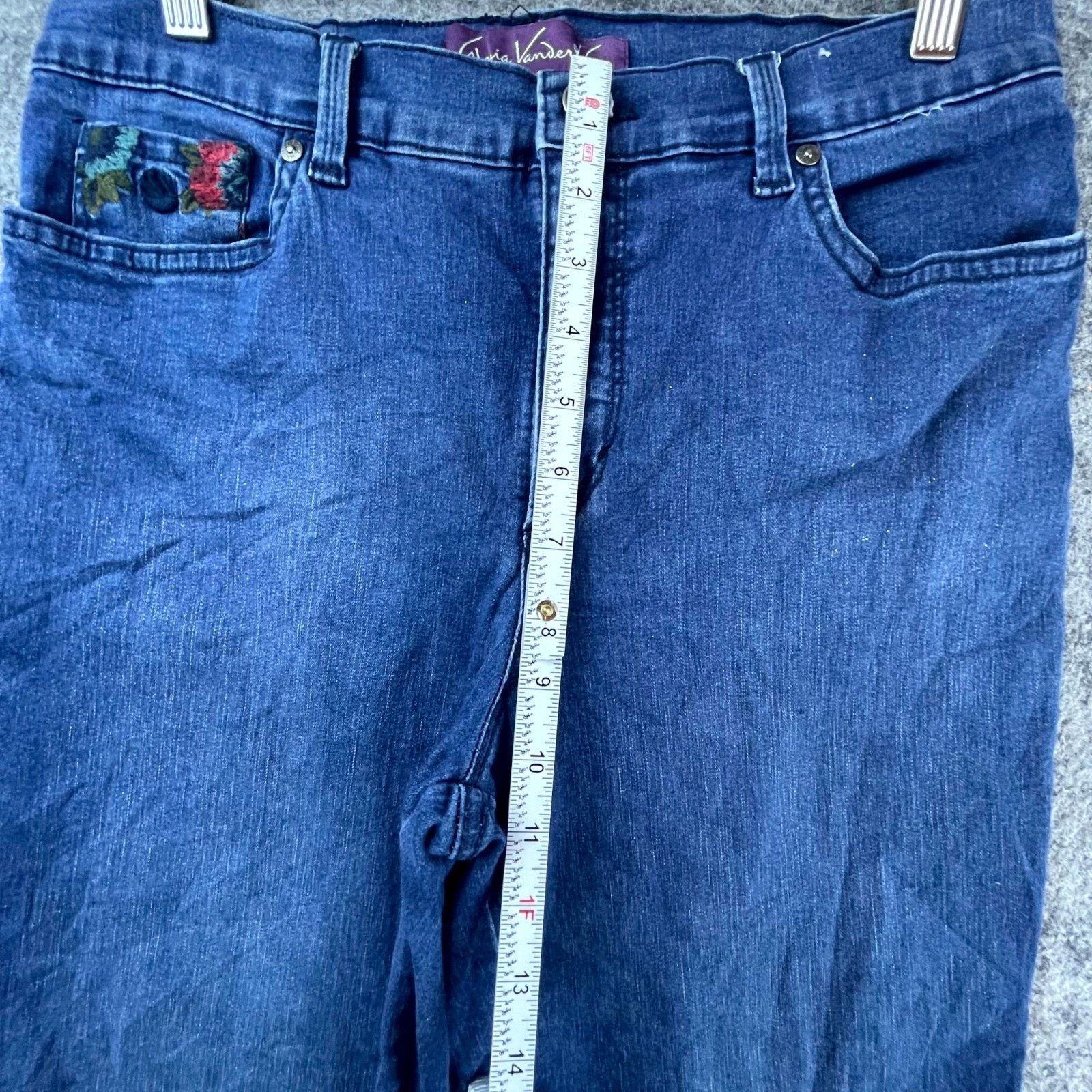 Gloria Vanderbilt Gloria Vanderbilt Jeans Women 10 Y2K Boho Embroider Straight Size 30" / US 8 / IT 44 - 5 Thumbnail