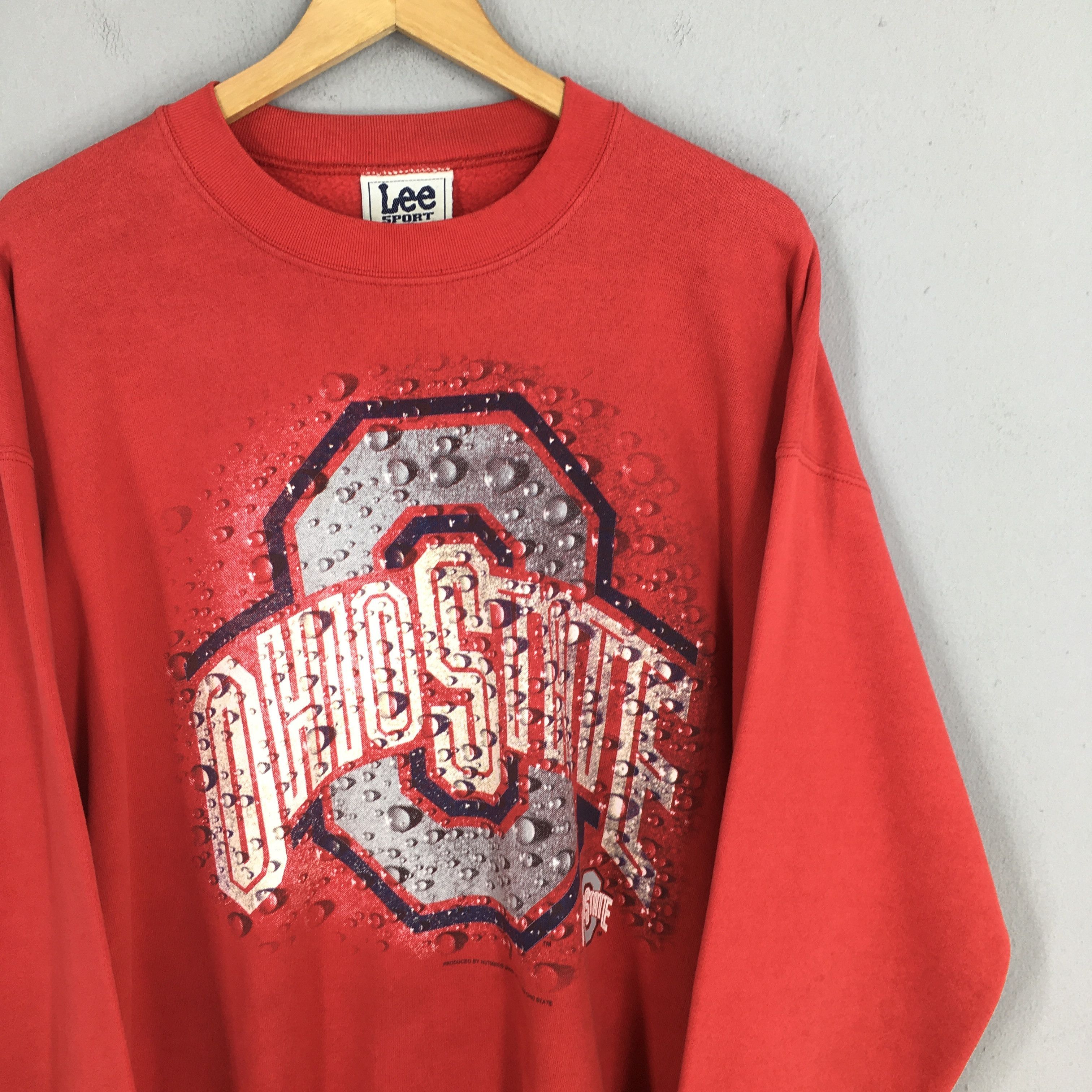 Lee × NCAA Vintage Ohio State Buckeyes Red Sweatshirt XLarge Size US XL / EU 56 / 4 - 2 Thumbnail