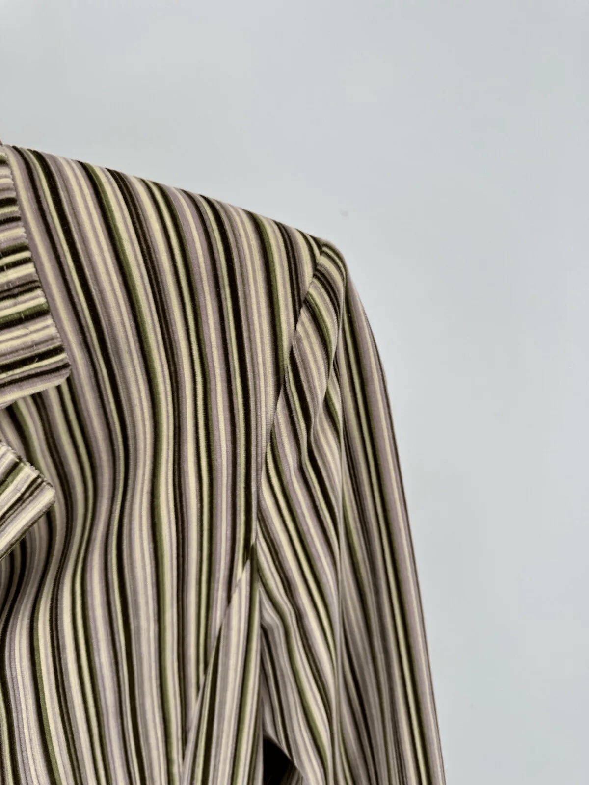 Loro Piana Loro Piana Striped Velour Blazer Size S US4 IT40 Size S / US 4 / IT 40 - 5 Thumbnail