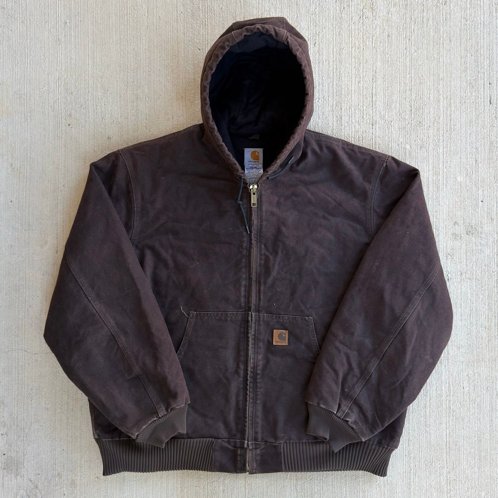 Carhartt × Vintage Carhartt J130 DKB brown hooded work wear jacket Size US XL / EU 56 / 4 - 1 Thumbnail