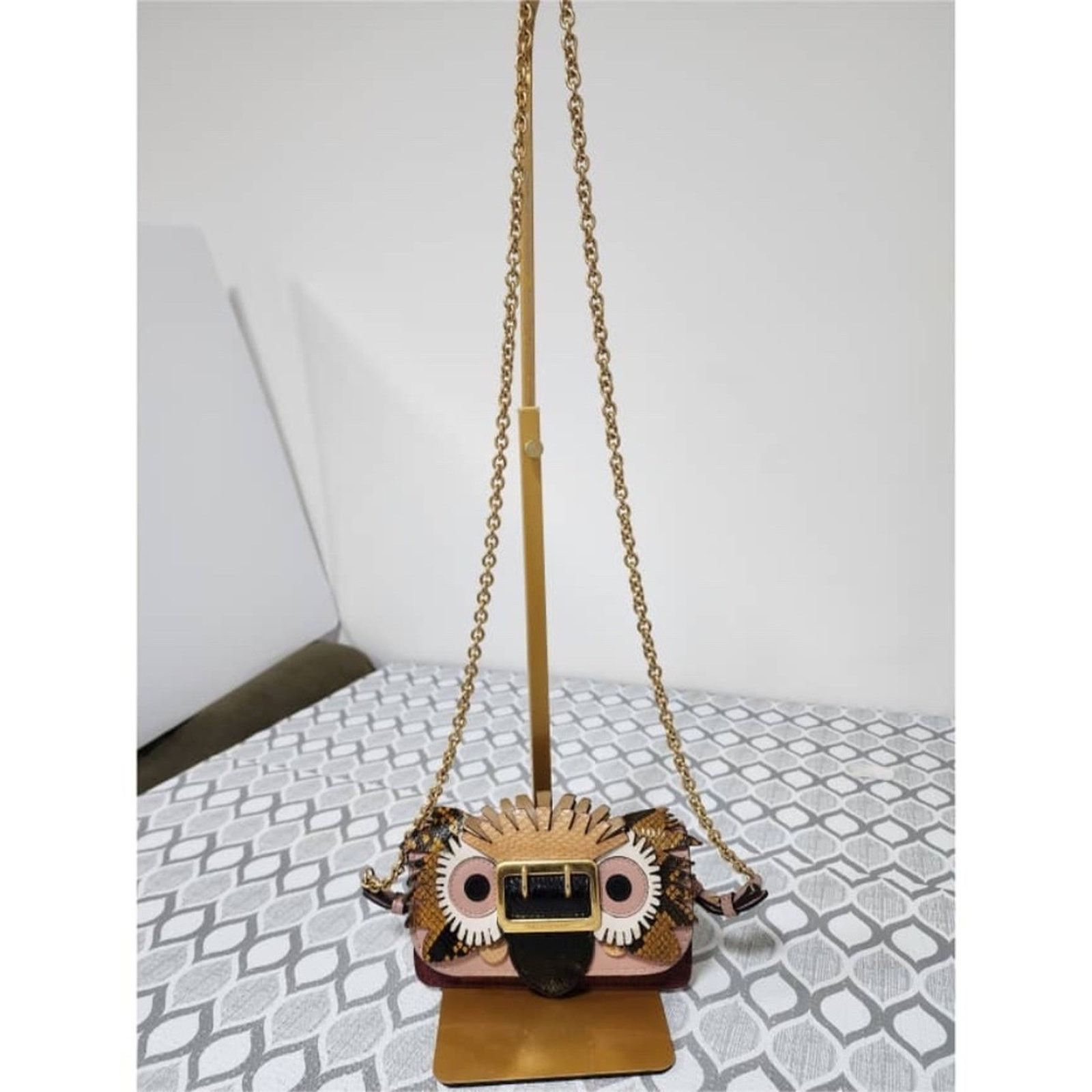 Burberry Auth Burberry Owl Chain-Linked Crossbody Bag Multicolored Size ONE SIZE - 1 Thumbnail
