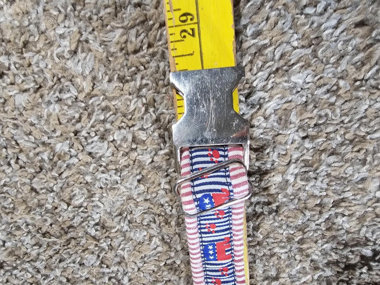 Other GOP Elephant dog collar Red White Blue Stripe Size ONE SIZE - 6 Thumbnail
