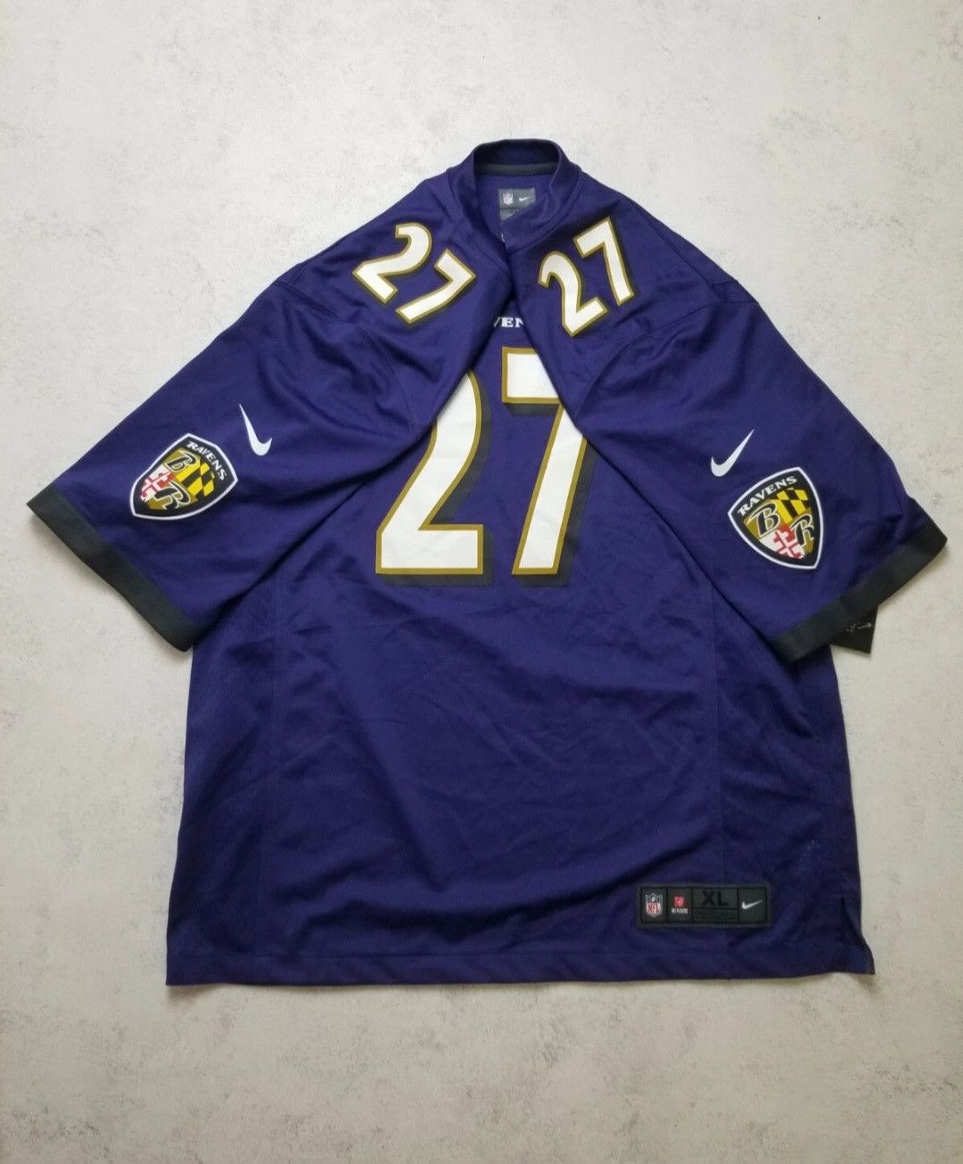 Nike New Nike NFL On Field Jersey Baltimore Ravens #27 Ray Rice Size US XL / EU 56 / 4 - 2 Thumbnail