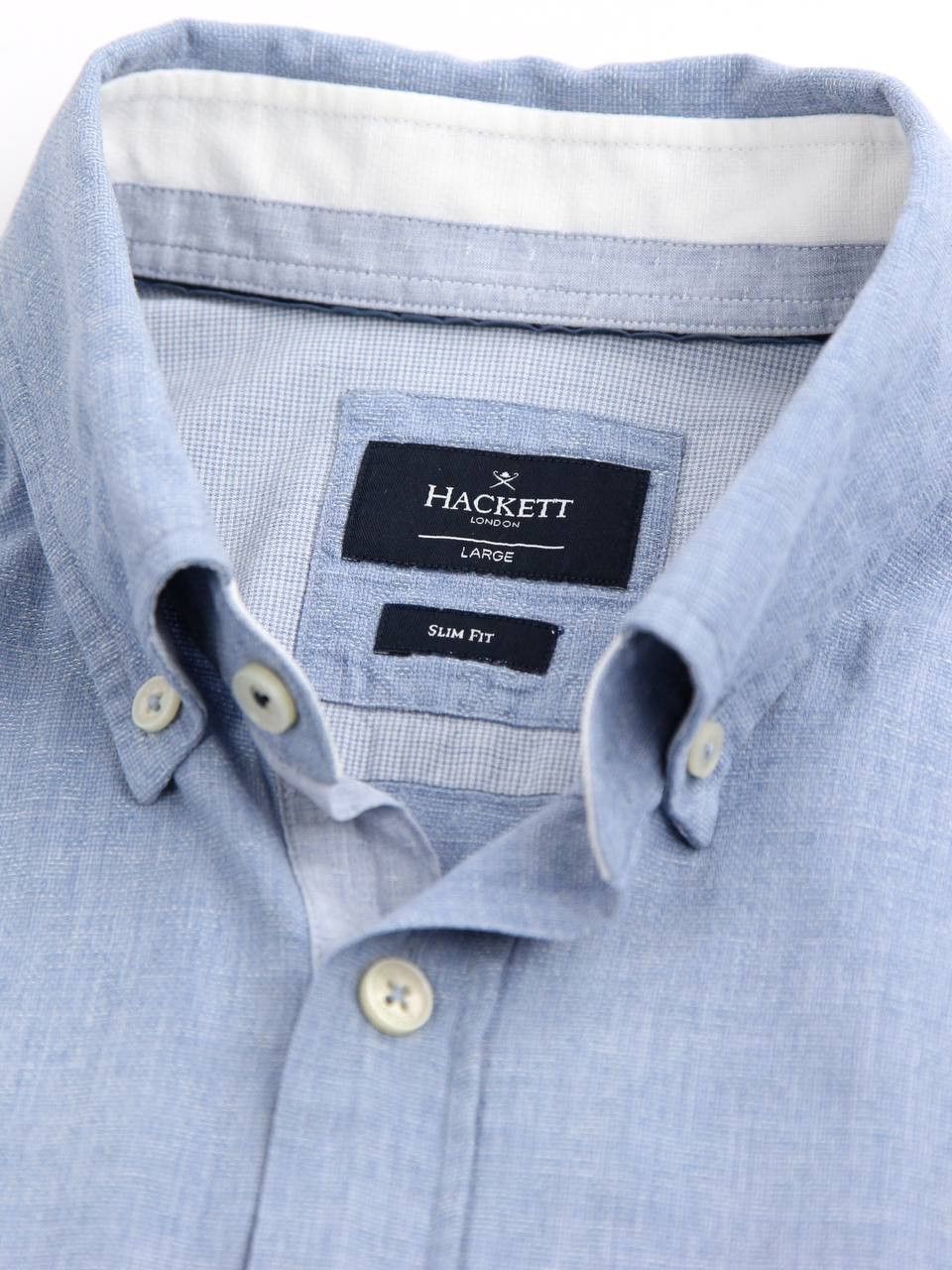 Hackett HACKETT LONDON Slim cotton shirt with elbow inserts Size US L / EU 52-54 / 3 - 8 Thumbnail