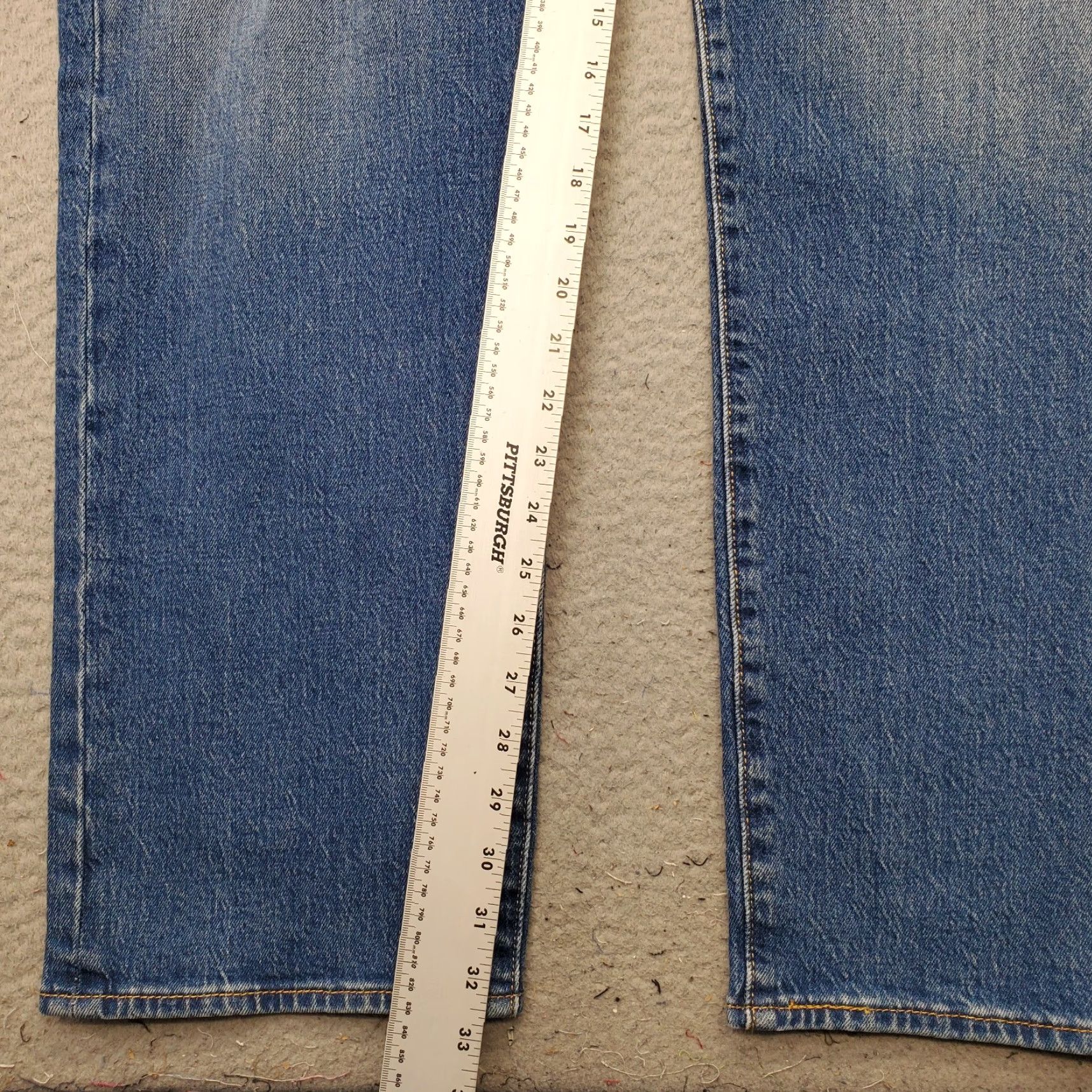 Levi's Levi's 501 Jeans Mens 40x34 Blue Distressed Stretch '93 Straight Button Fly Mens Size 40 Blue 501 Series Vintage: N/A Size US 40 / EU 56 - 4 Thumbnail