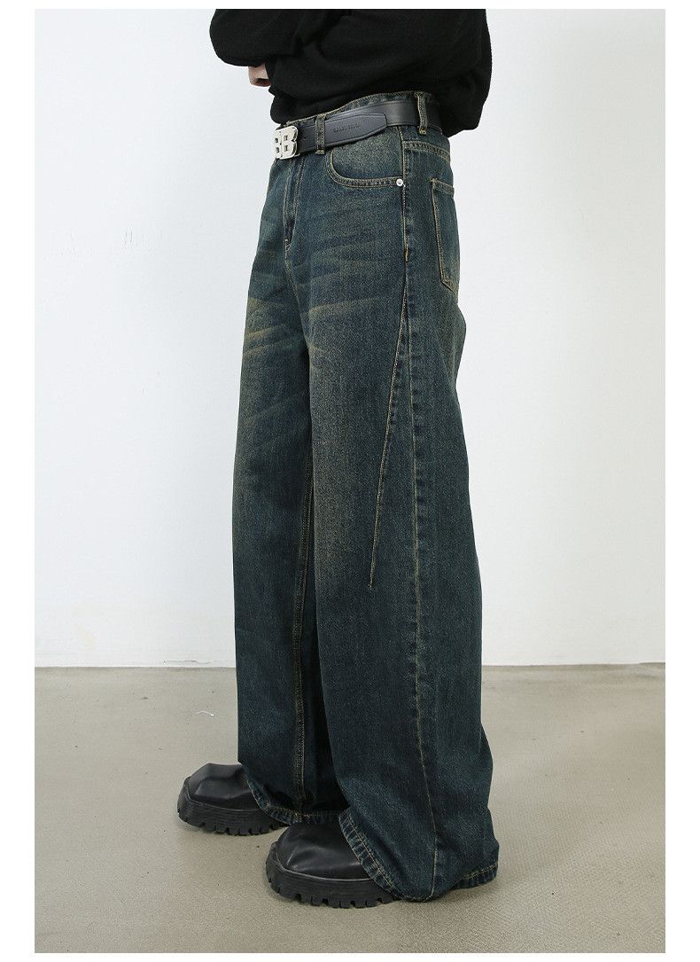 Japanese Brand × Jean American retro loose handsome distressed wide-leg jeans Size US 34 / EU 50 - 5 Thumbnail