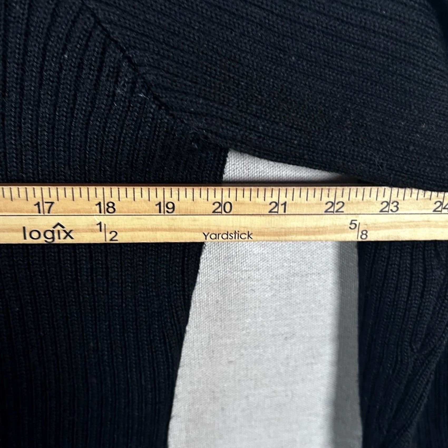 Vintage August Silk Womens M Black Wool Blend Full Zip Cardigan Sweater Size M / US 6-8 / IT 42-44 - 5 Thumbnail