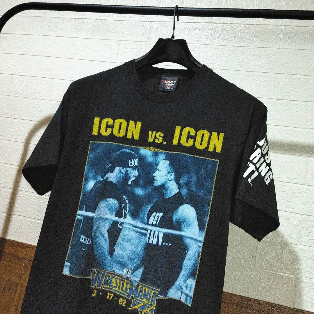 Vintage × WWE WrestleMania Icon Vs Icon Hogan Vs The Rock 2002 Size US L / EU 52-54 / 3 - 1 Thumbnail