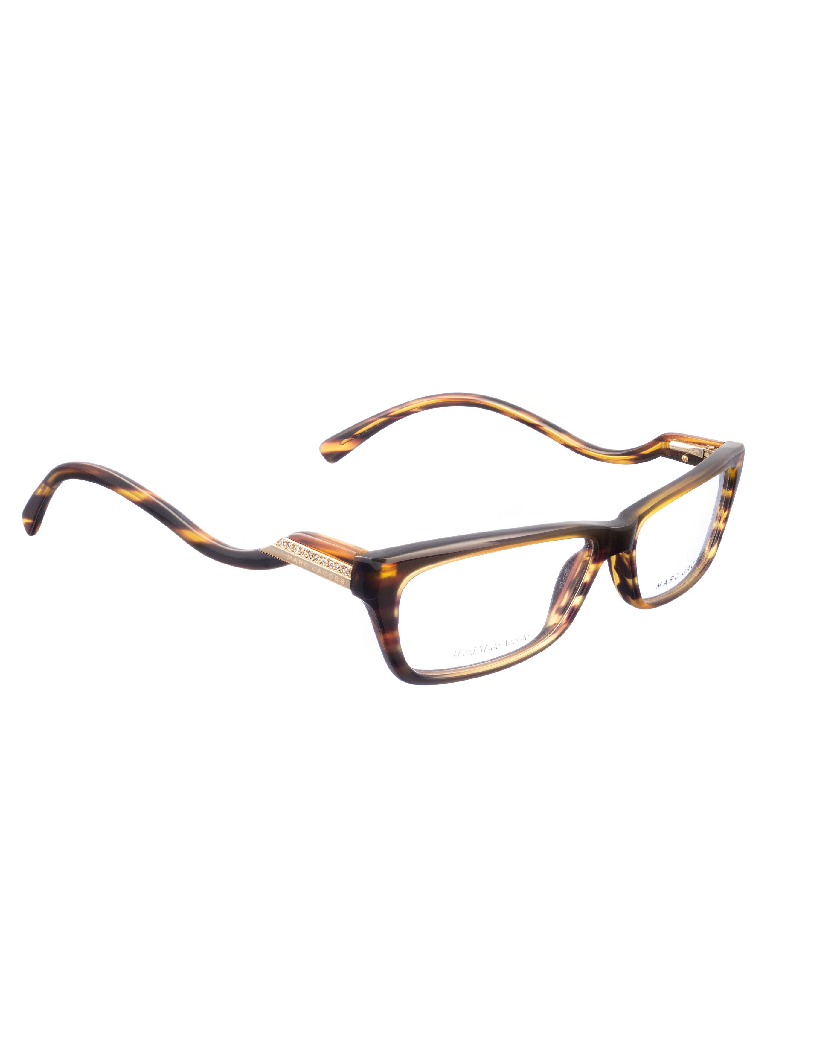 Marc Jacobs 00s Brown Rectangular Bent Temples Glasses
