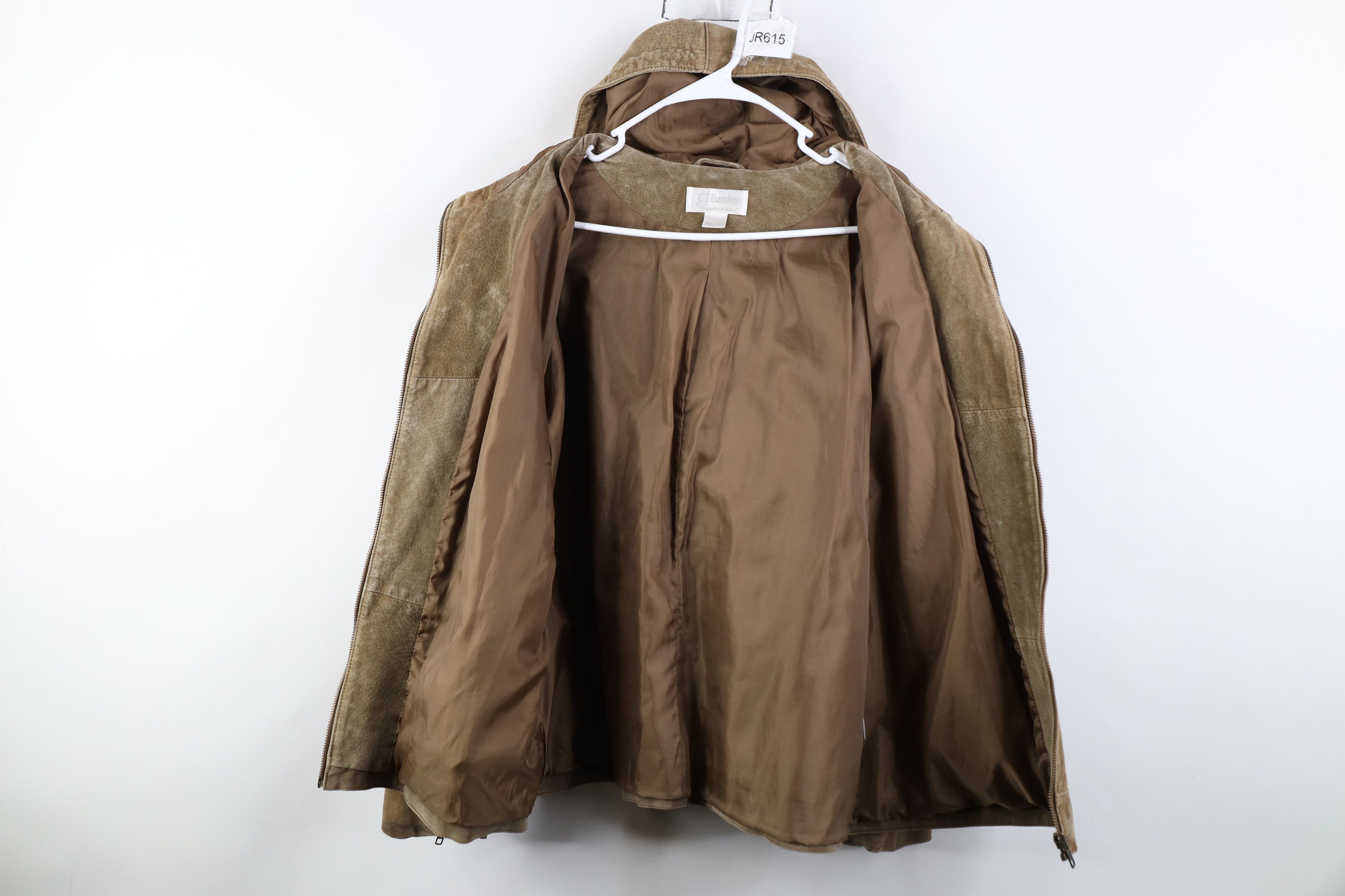 Vintage Vintage 90s Streetwear Babydoll Suede Leather Hooded Jacket Size XL / US 12-14 / IT 48-50 - 10 Thumbnail