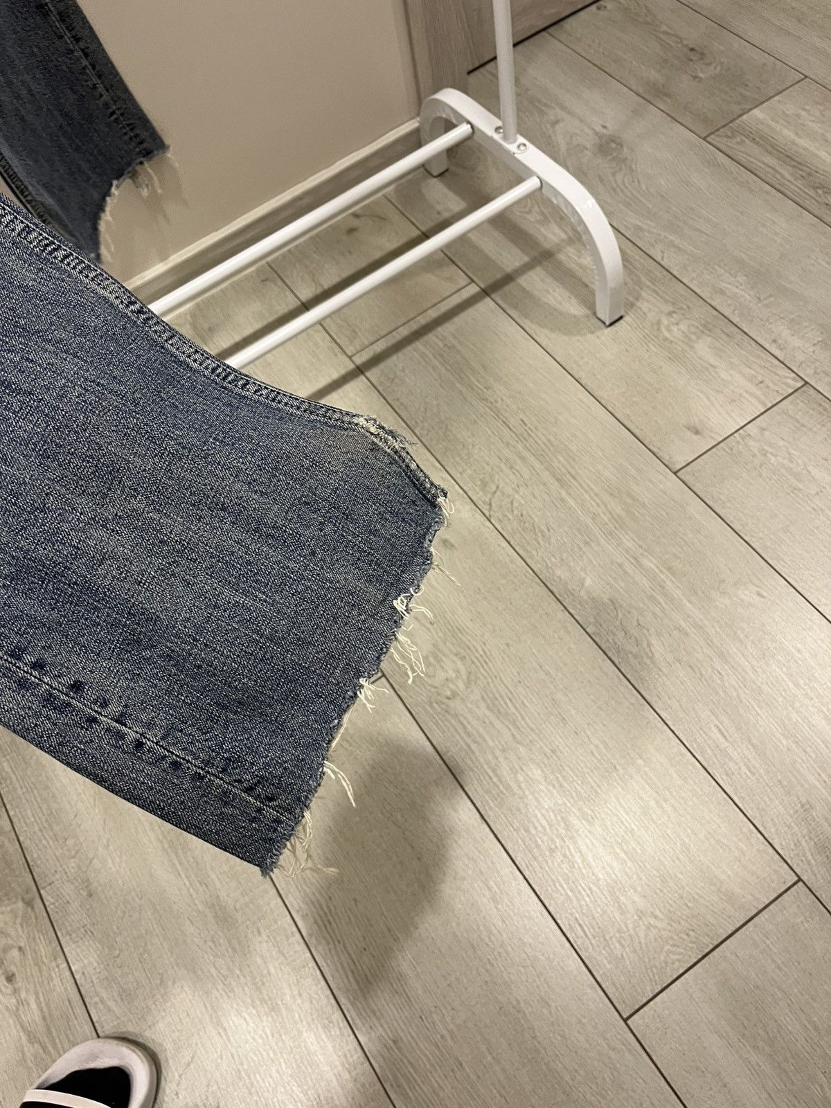 Japanese Brand FTP Vintage 90s Distressed Denim Jeans Blue Raw Hem Size 33 Size US 33 - 7 Thumbnail