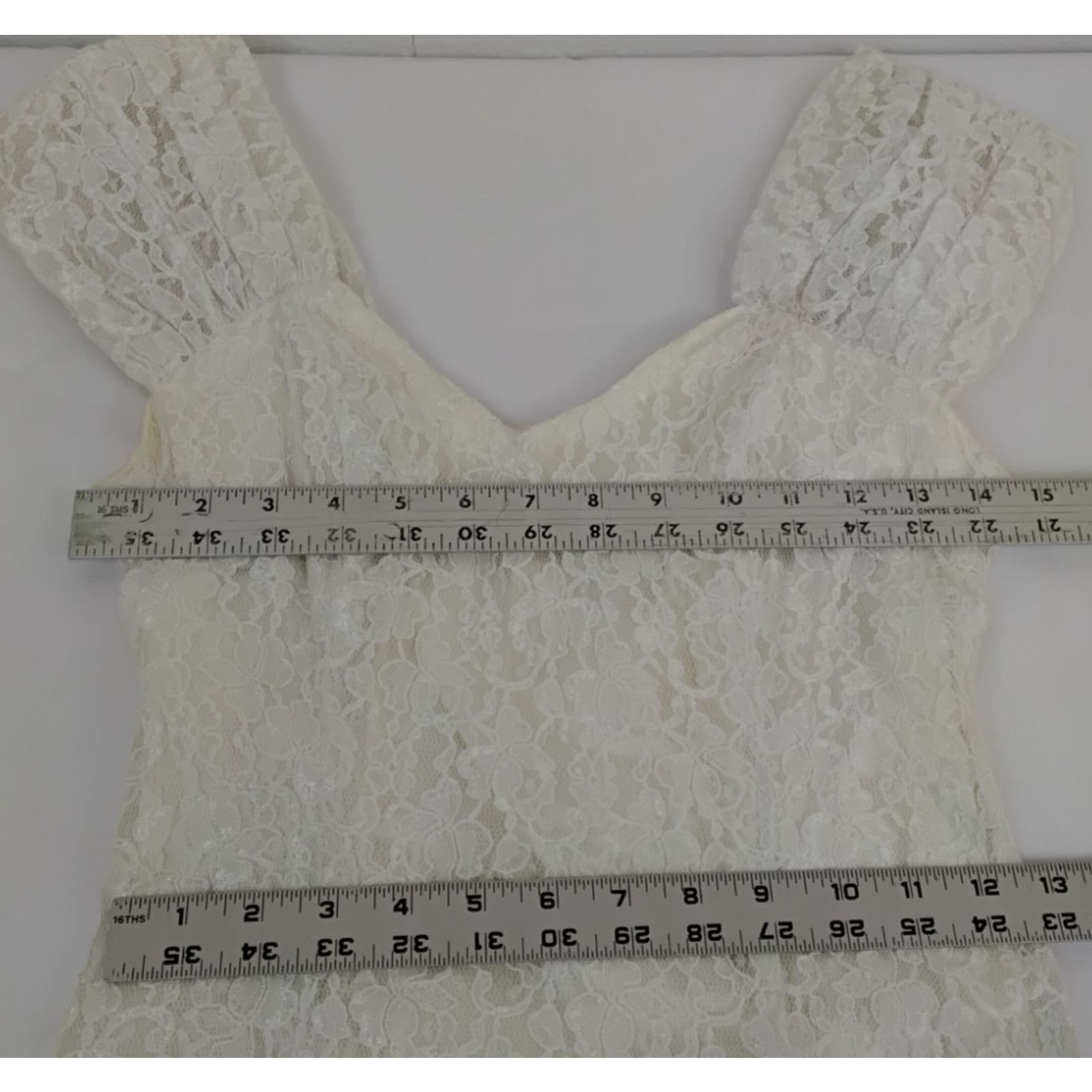 Other Loralie Lace Gown Women's 8 White Vintage 80s Wedding Dress Size M / US 6-8 / IT 42-44 - 14 Thumbnail