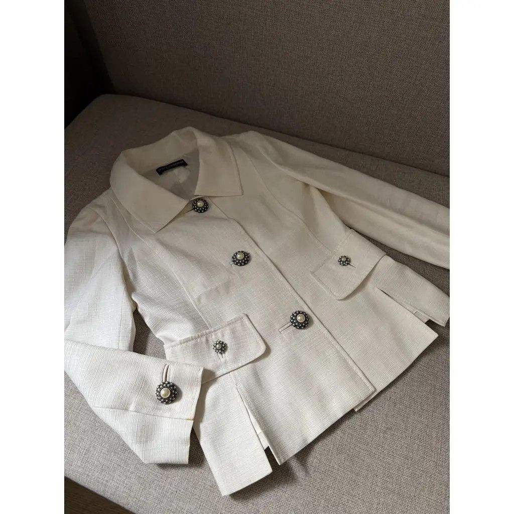Dolce & Gabbana Dolce & Gabbana Vintage Cream Elegant Fitted Blazer EU 40 Size S / US 4 / IT 40 - 4 Thumbnail