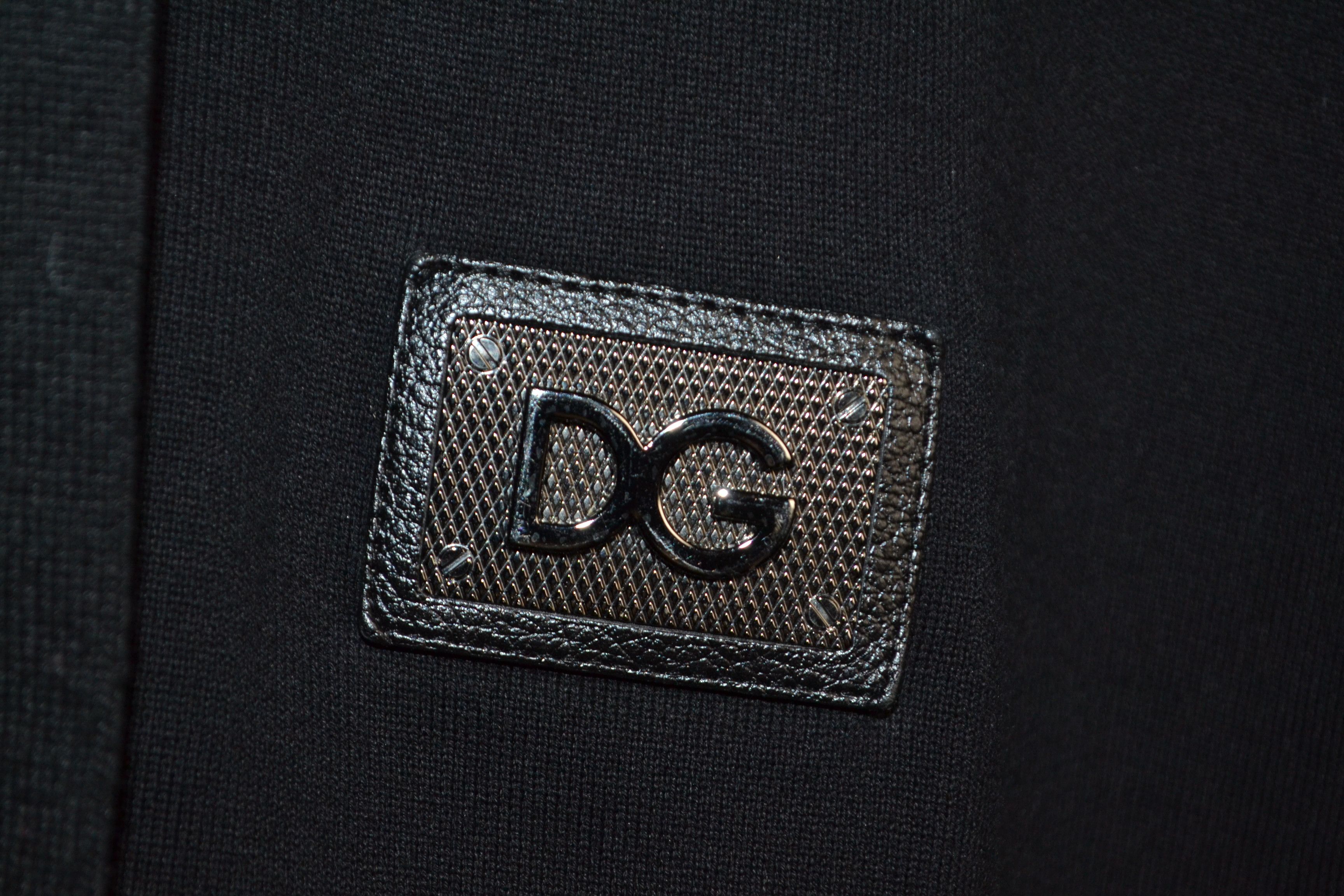 Dolce & Gabbana Dolce & Gabbana Black Cotton Hoodie DG Metal Plate Logo 48 M Size US M / EU 48-50 / 2 - 5 Thumbnail