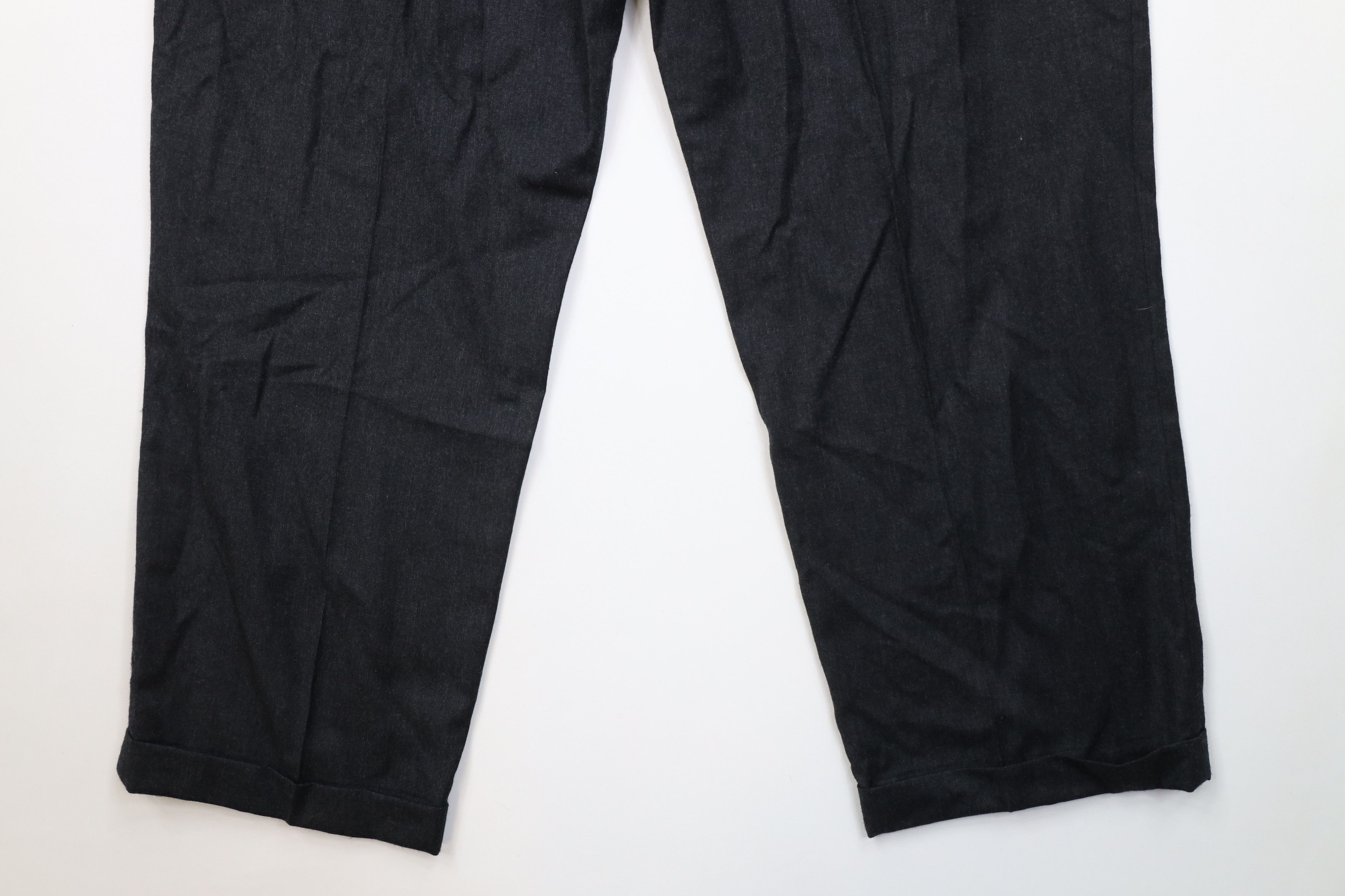 Lands' End Vintage 90s Lands End Wide Leg Chino Pants Charcoal Gray USA Size US 38 / EU 54 - 11 Thumbnail