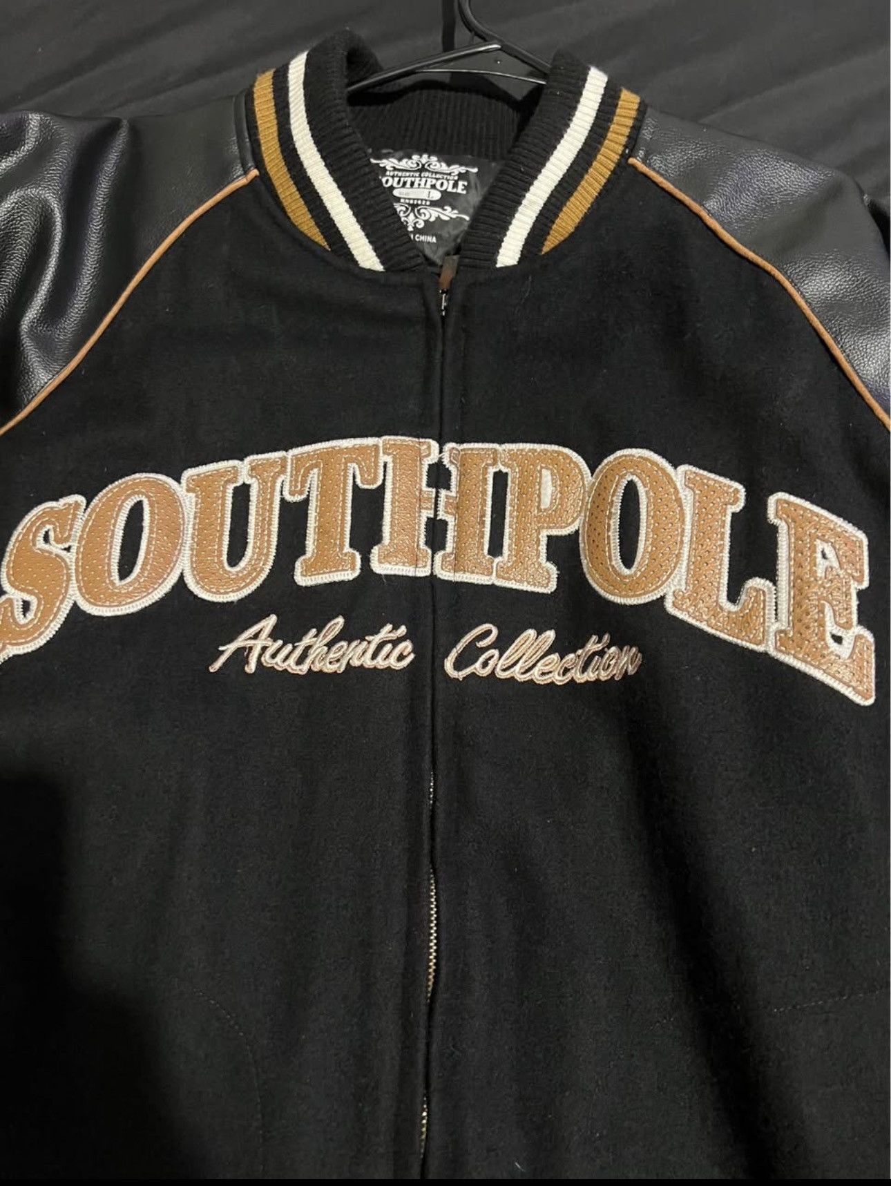 Southpole Southpole Collection Leather Wool Varsity Jacket Vintage Size US L / EU 52-54 / 3 - 2 Thumbnail