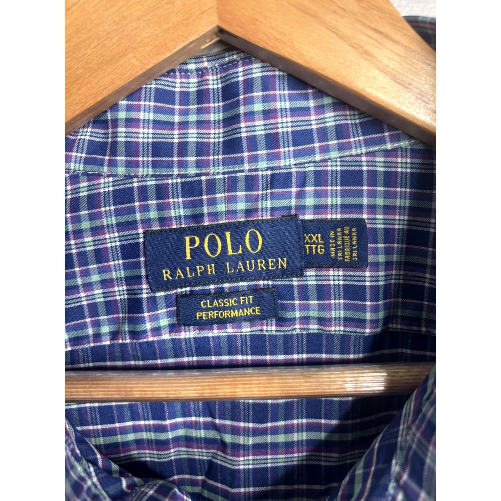 Polo Ralph Lauren Polo Ralph Lauren Mens 2XL Shirt Blue Plaid Performance Stretch Button Down Size US XXL / EU 58 / 5 - 3 Thumbnail