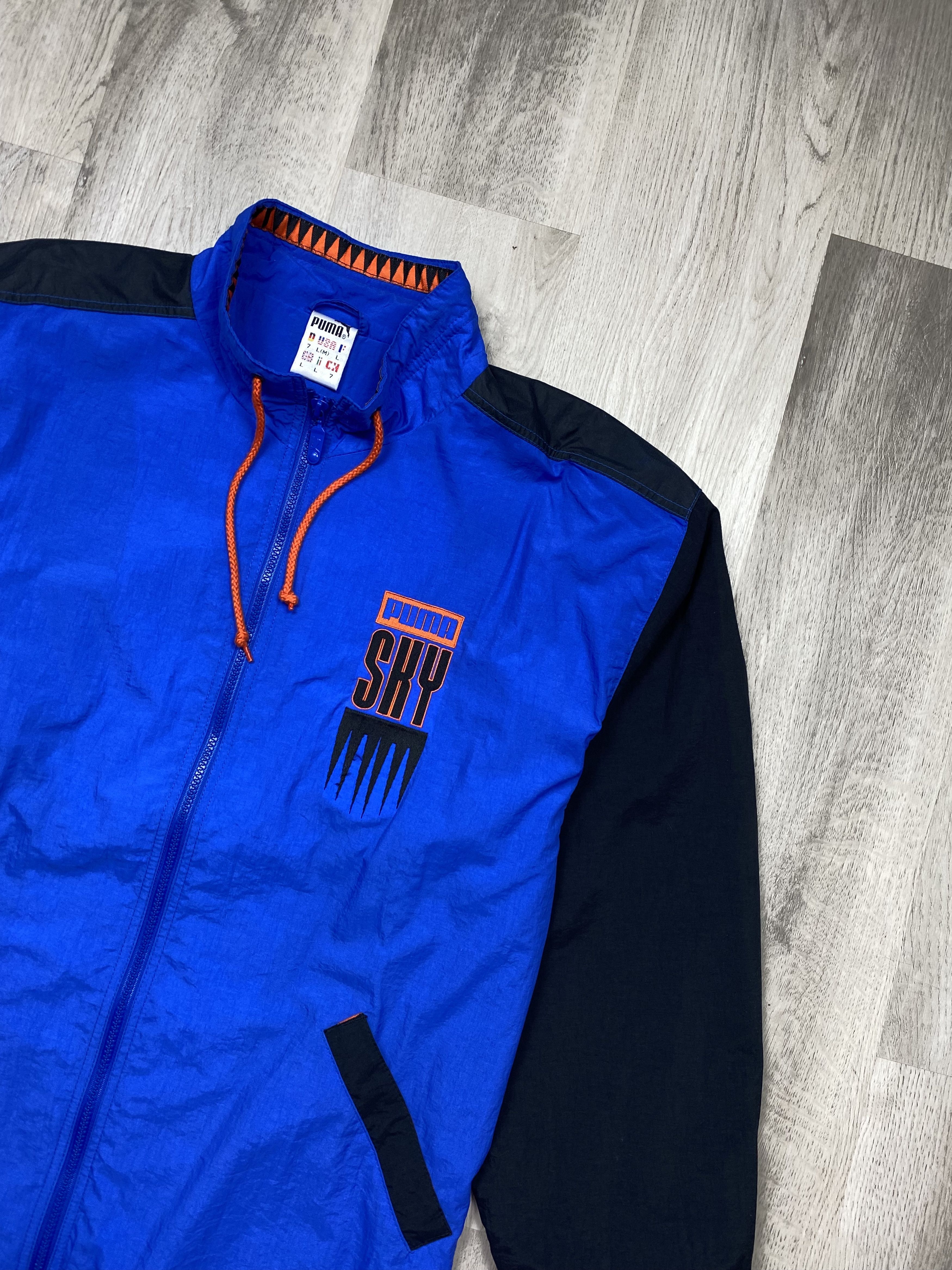 Puma Puma SKY Vintage Mens Nylon Track Suit Jacket + Pants Drill Size US 34 / EU 50 - 4 Thumbnail