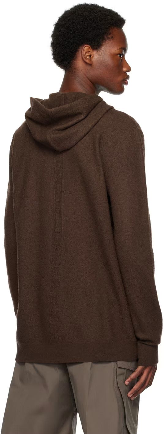 Rick Owens o1y0325 Hooded Zip Cardigan in Brown Size US S / EU 44-46 / 1 - 3 Thumbnail