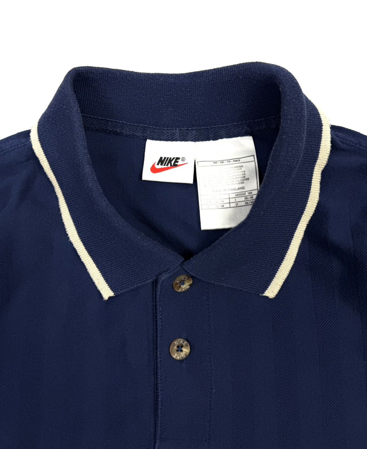 Nike 90s Nike Court Vintage Striped Polo Shirt Tee Tennis Blue Size US L / EU 52-54 / 3 - 9 Thumbnail