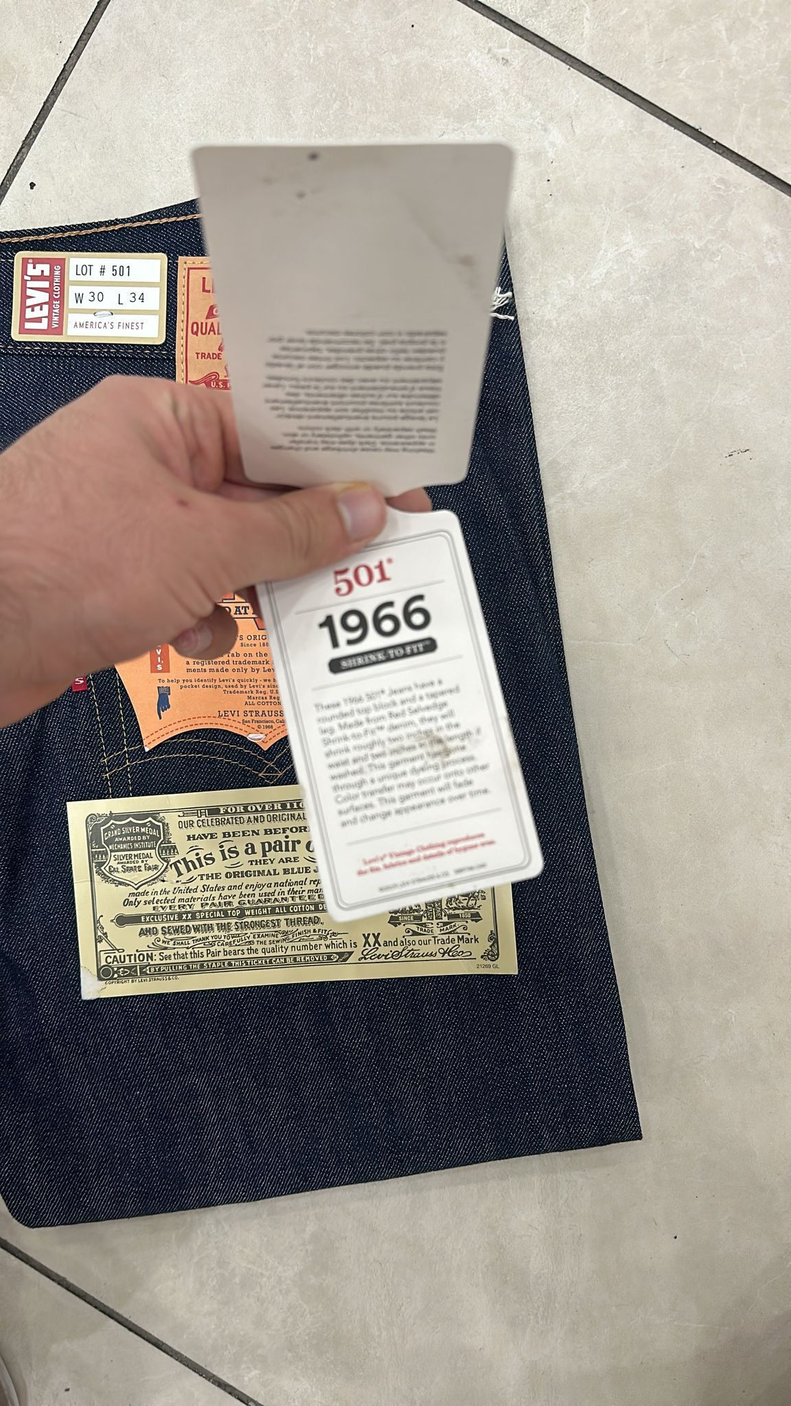Levi's Vintage Clothing LVC Levi's Vintage Clothing 1966 501XX BigE Selvedge Jeans Size US 30 / EU 46 - 5 Thumbnail