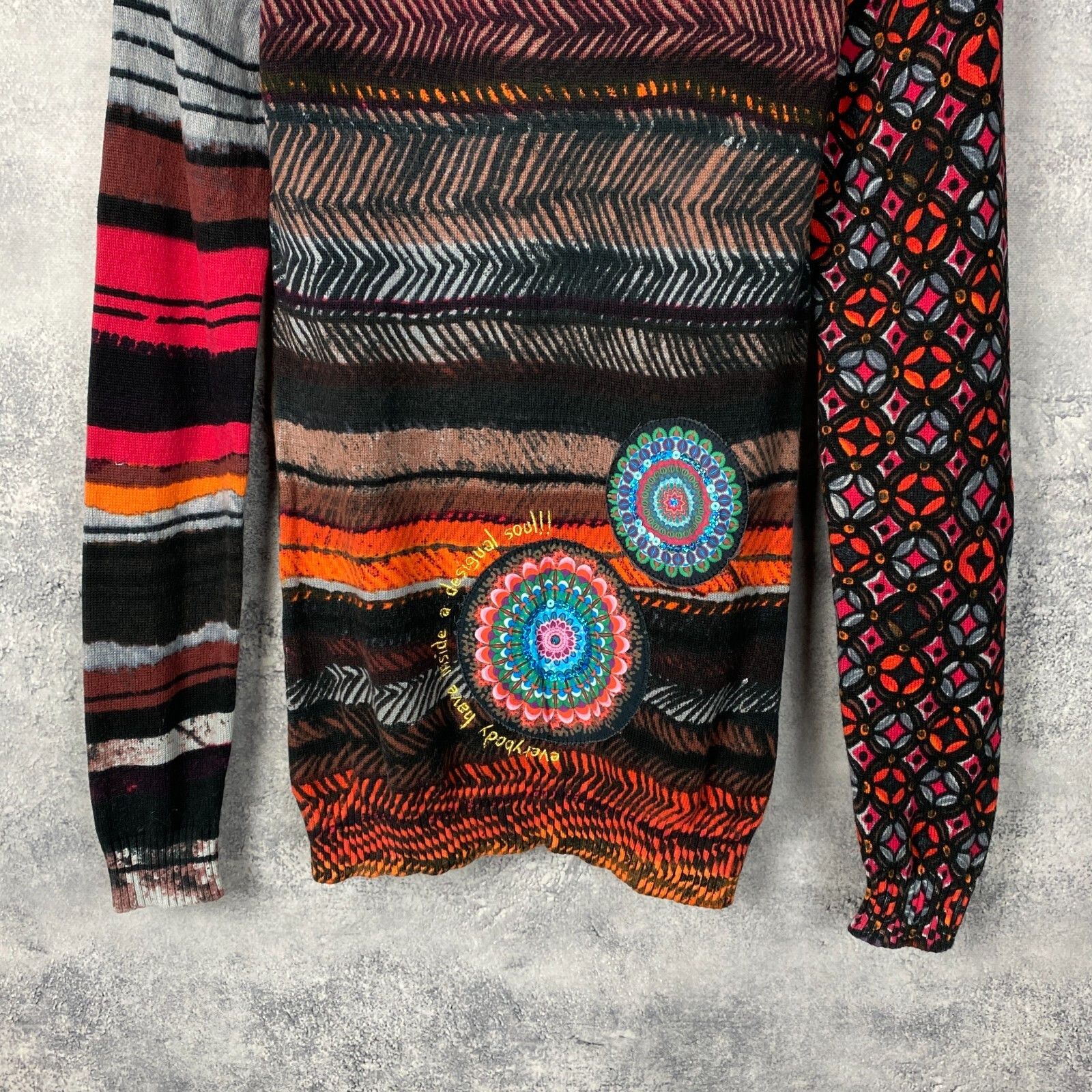 Desigual Desigual Sweater Women's Size S Multicolor Long Sleeve ` Size S / US 4 / IT 40 - 3 Thumbnail