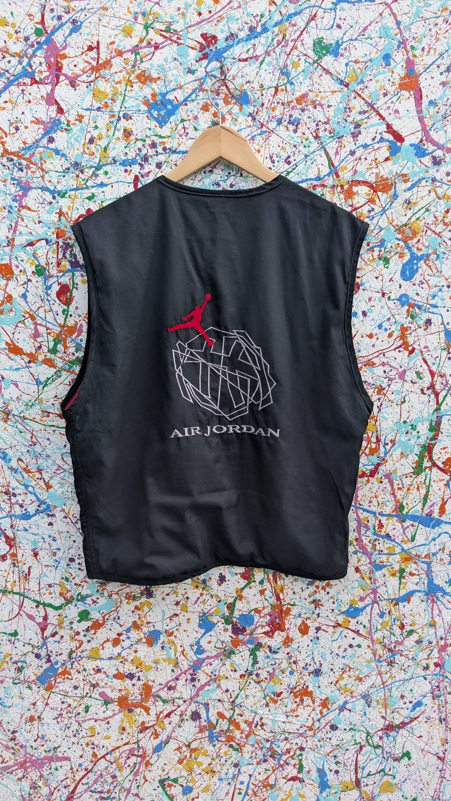 Nike Vintage 90s Nike air Jordan vest gilet sleeveless black red Size US S / EU 44-46 / 1 - 4 Thumbnail