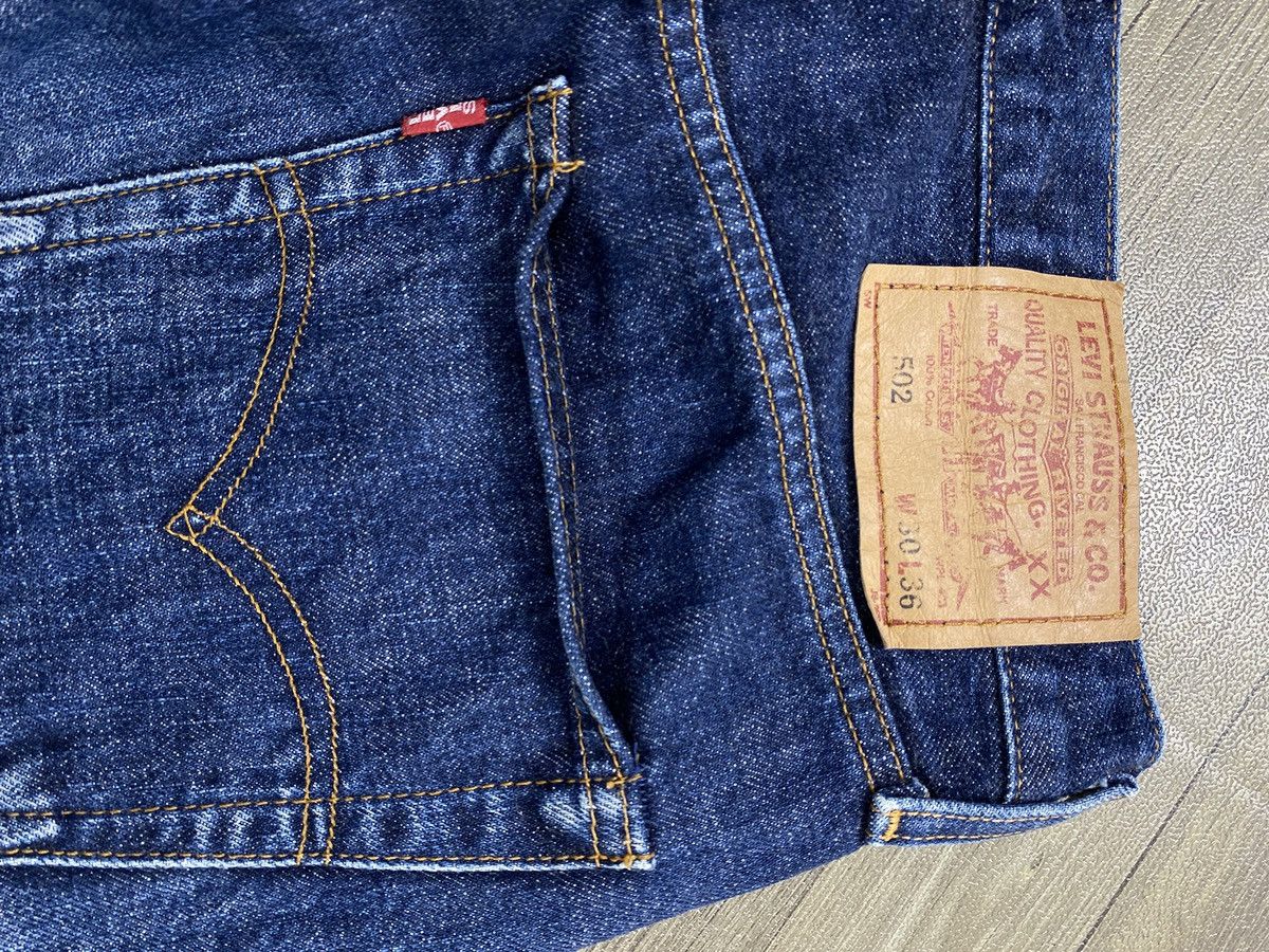 Levi's Vintage Levis 502XX 30x36 Selvedge Straight Fit Blue Jeans Size US 30 / EU 46 - 13 Thumbnail