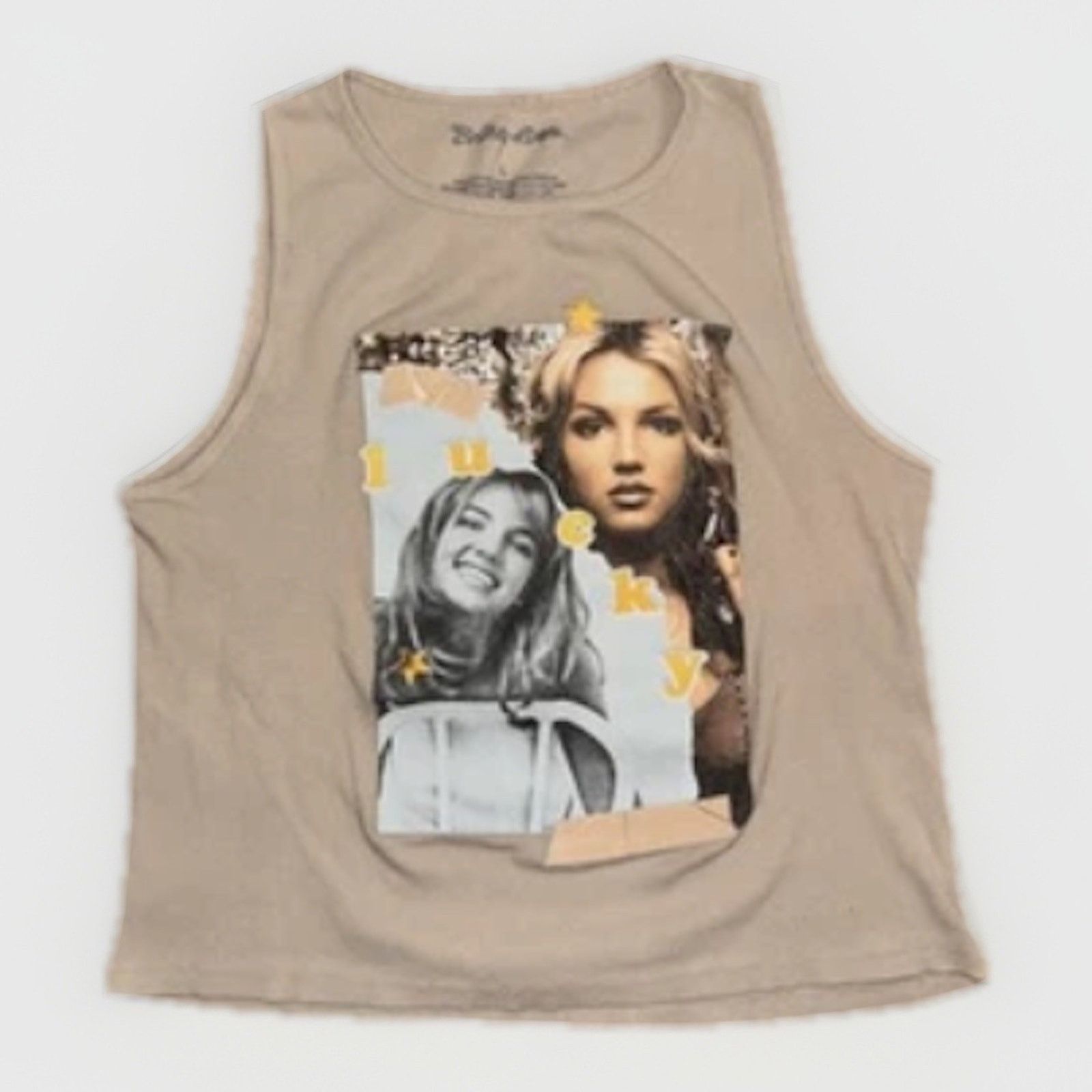 Band Tees Britney Spears Lucky Ribbed Sleeveless Tank Top L Juniors Size L / US 10 / IT 46 - 1 Thumbnail