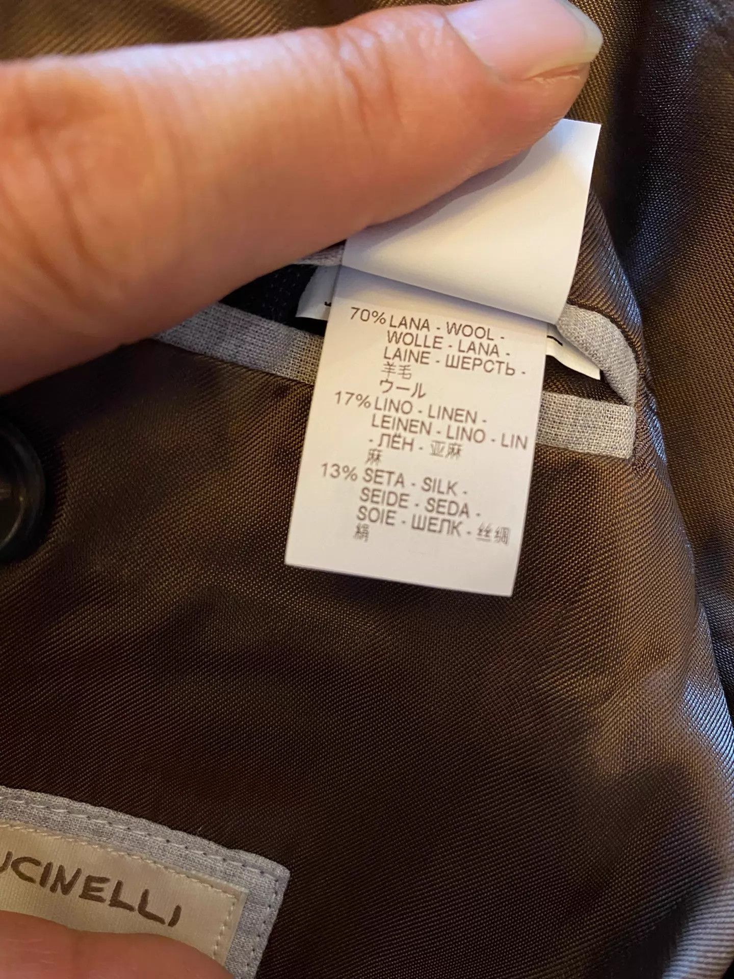 Brunello Cucinelli BC Double-Breasted Wool-Linen-Silk Suit 50 Size 50R - 8 Thumbnail