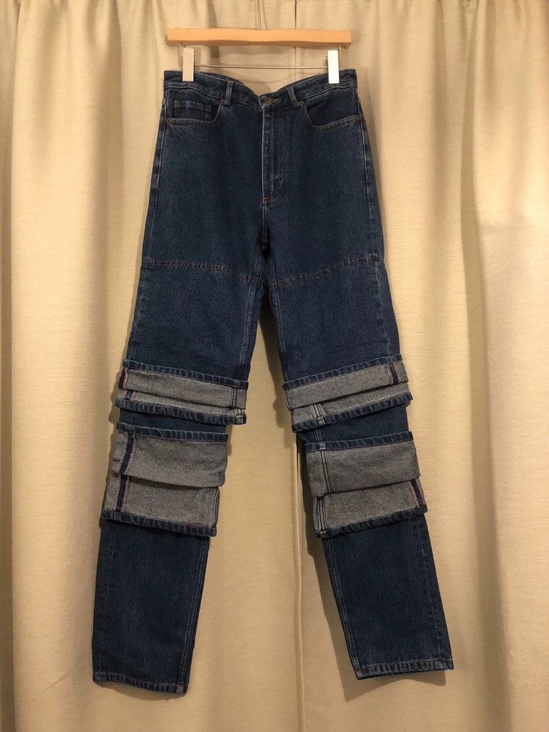 Y/PROJECT Layered Denim Jeans