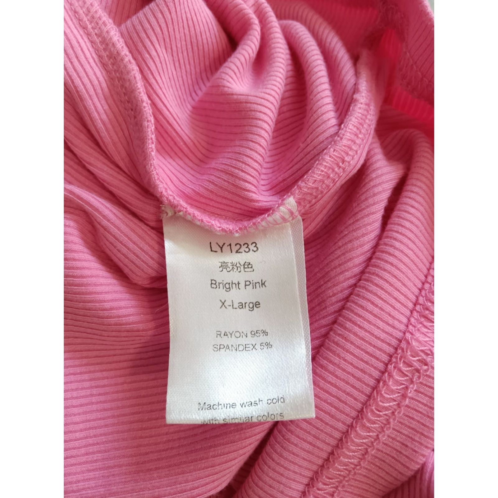Pinko Tank Dress Ribbed Women's Sleeveless Bright Pink Midi XL Size M / US 6-8 / IT 42-44 - 5 Thumbnail