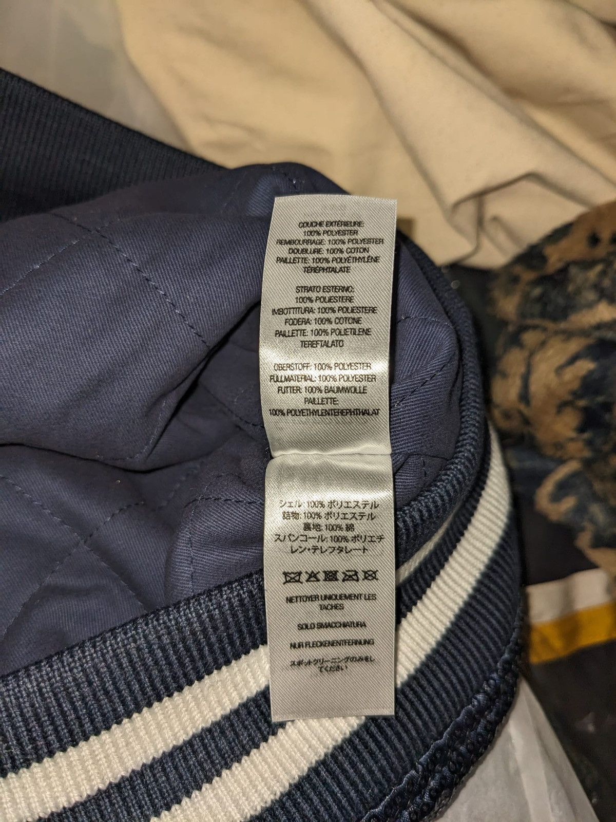 Supreme SS23 Supreme Mitchell & Ness Sequin Varsity Jacket Navy XL Size US XL / EU 56 / 4 - 8 Thumbnail