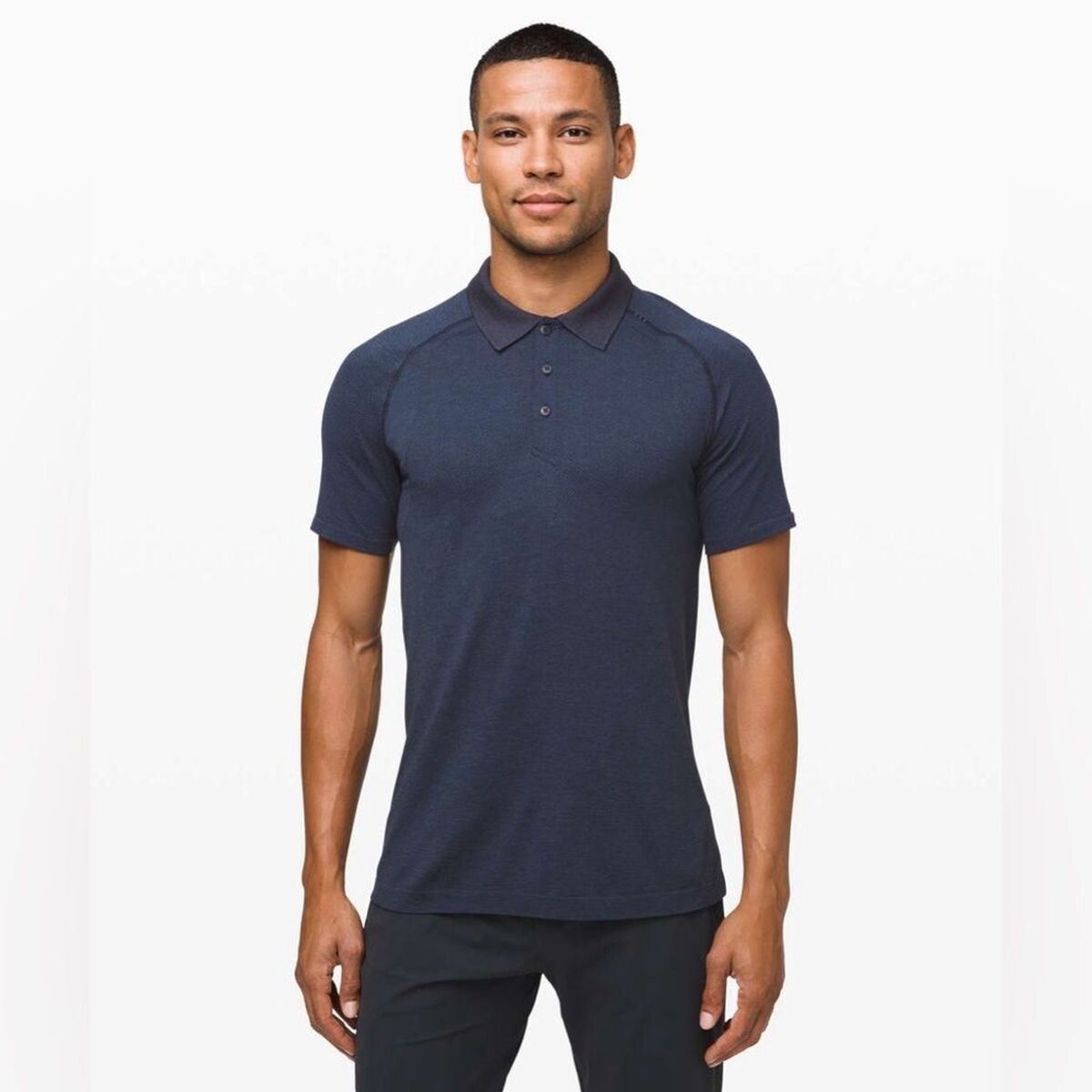Lululemon LULULEMON Metal Vent Tech Polo 2.0 Mineral Navy Polo Shirt Size US L / EU 52-54 / 3 - 1 Thumbnail