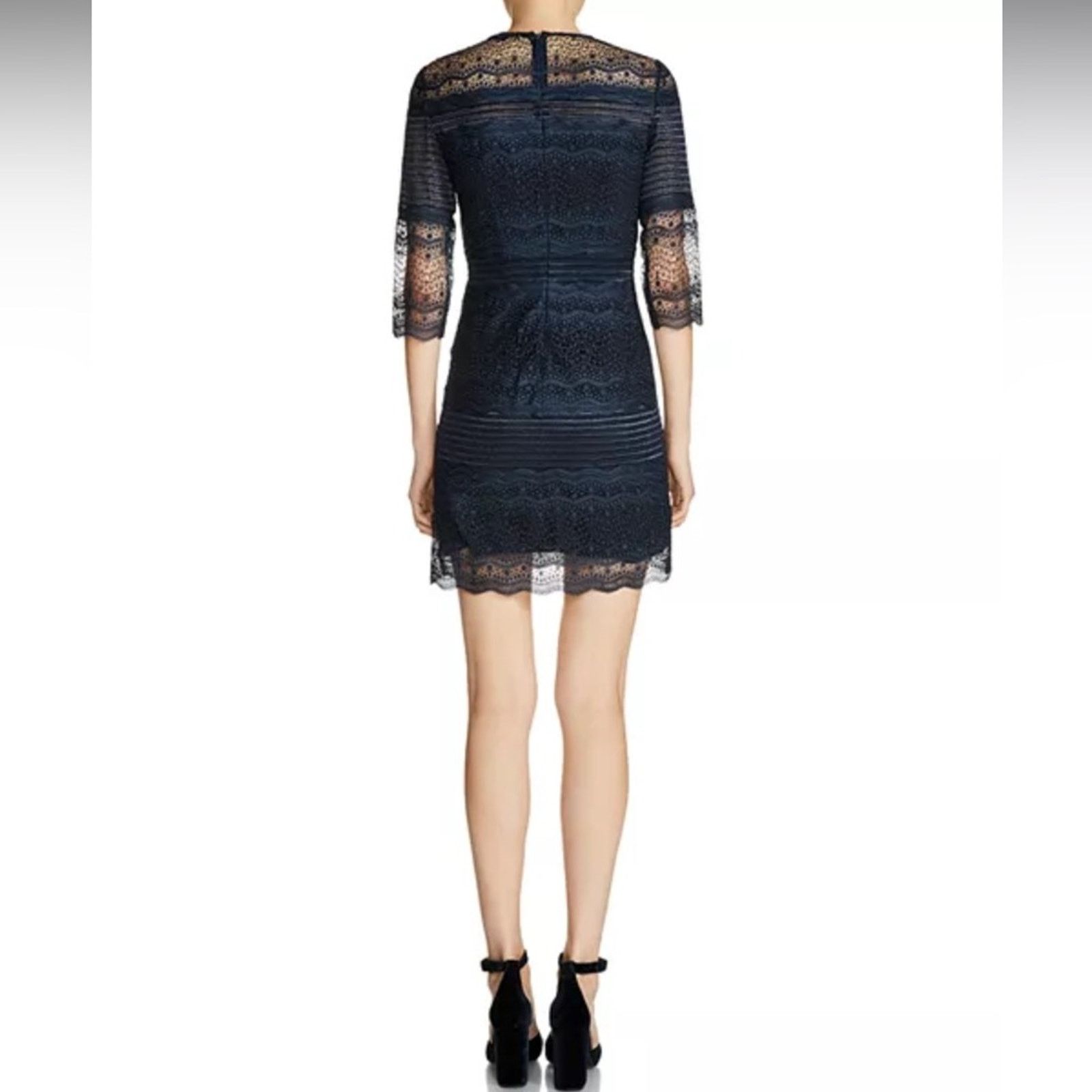 Maje Maje Rizzie Pleated Lace Mini Dress Size S / US 4 / IT 40 - 2 Thumbnail