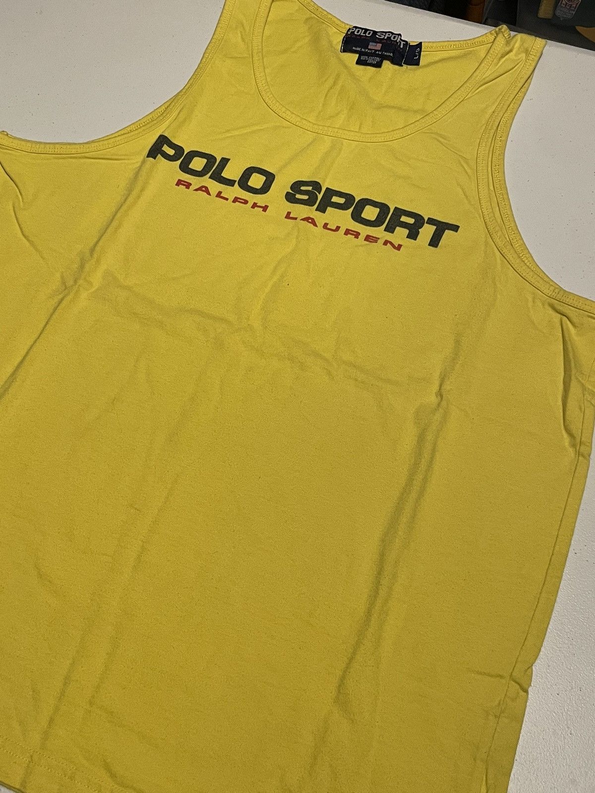 Polo Ralph Lauren × Vintage Vintage Y2K polo sport Ralph Lauren Spellout Tank top Size US L / EU 52-54 / 3 - 2 Thumbnail