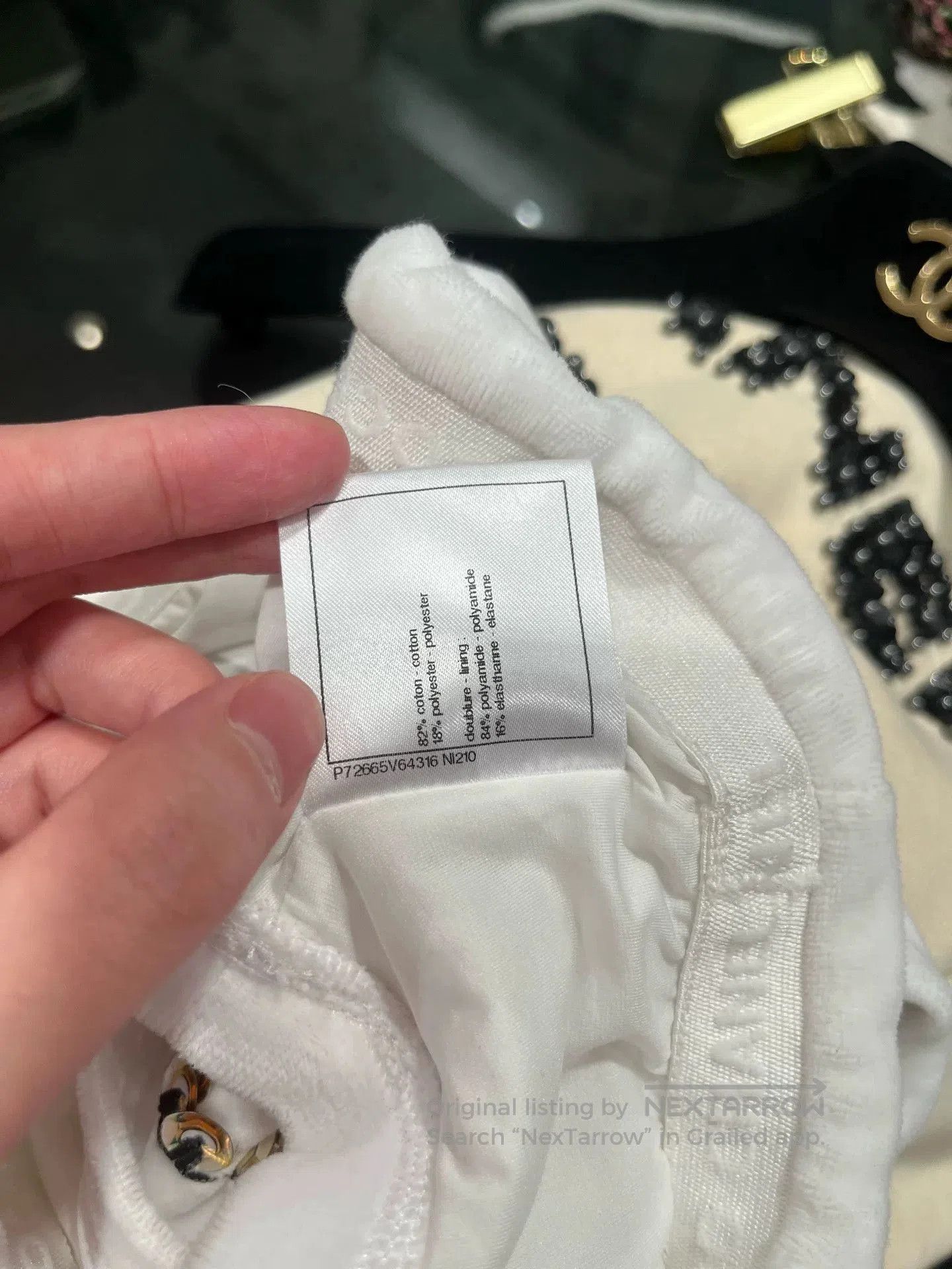Chanel Chanel 22s Sequin Letter White Tank Top. Size US XS / EU 42 / 0 - 6 Thumbnail