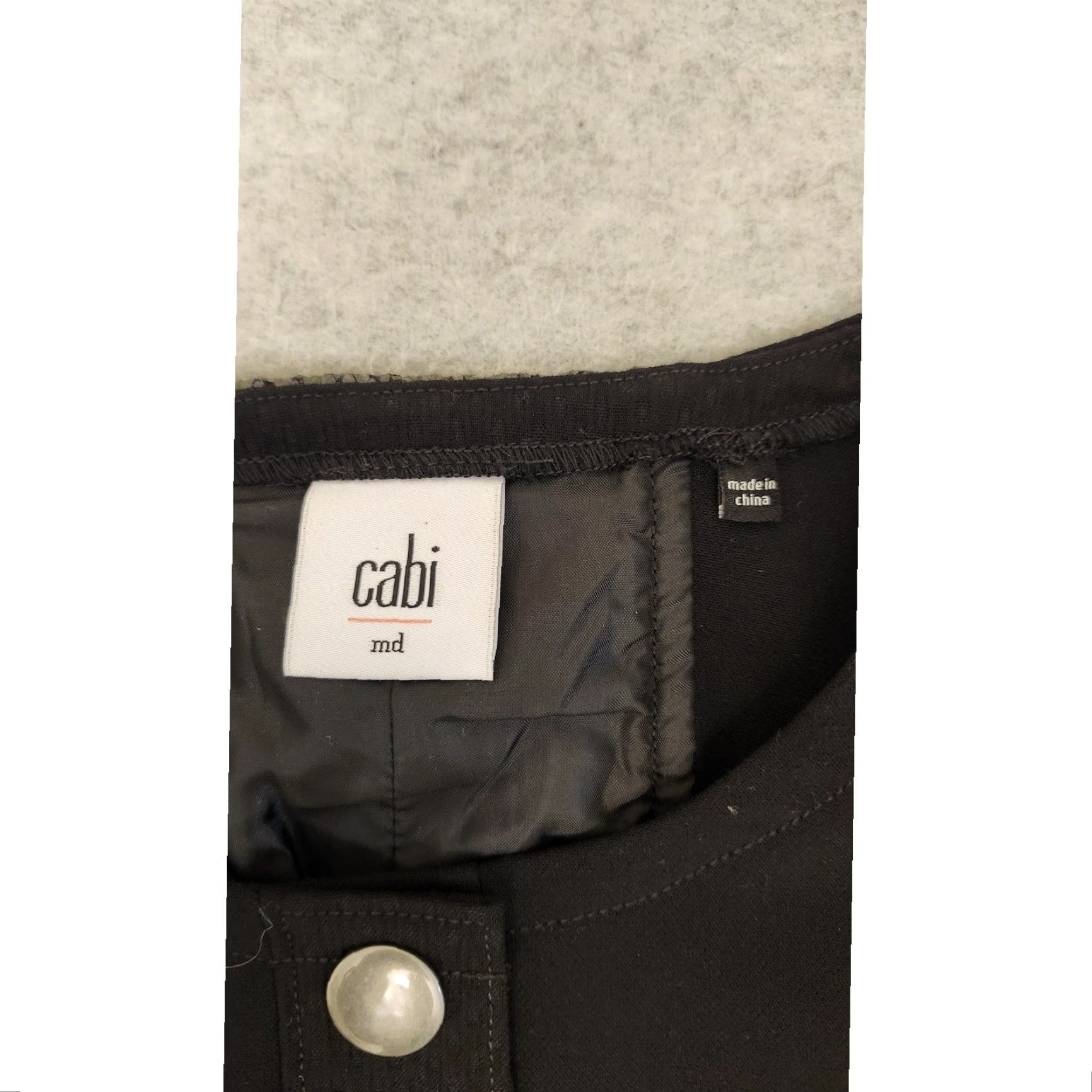 Vintage Cabi Blazer Womens Medium Black Metallic Tweed Snap Front Jacket Style 3036 Size M / US 6-8 / IT 42-44 - 5 Thumbnail