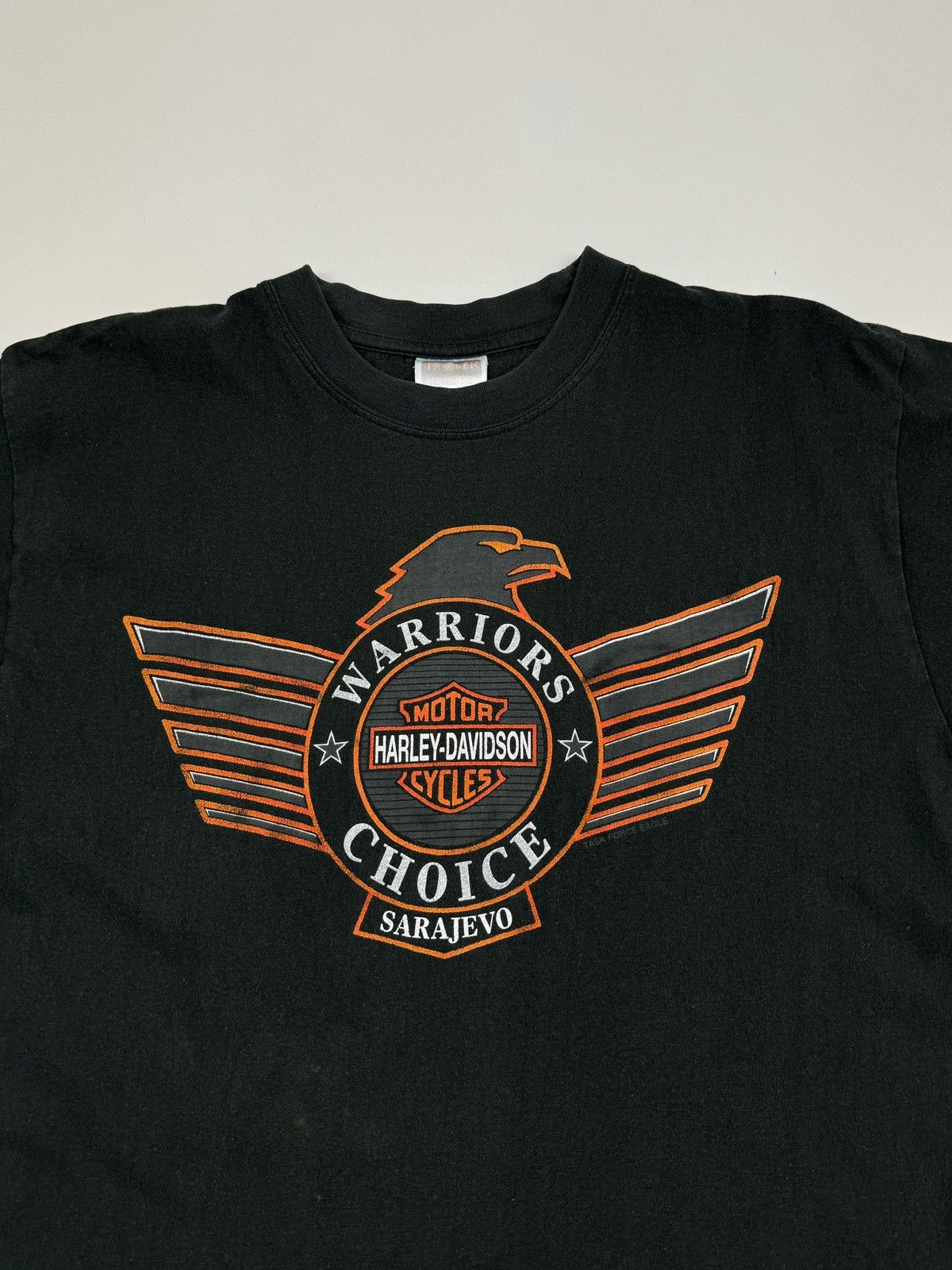 Harley Davidson × Vintage Y2K Faded Harley Davidson Warriors Choice T-Shirt Size US M / EU 48-50 / 2 - 2 Thumbnail