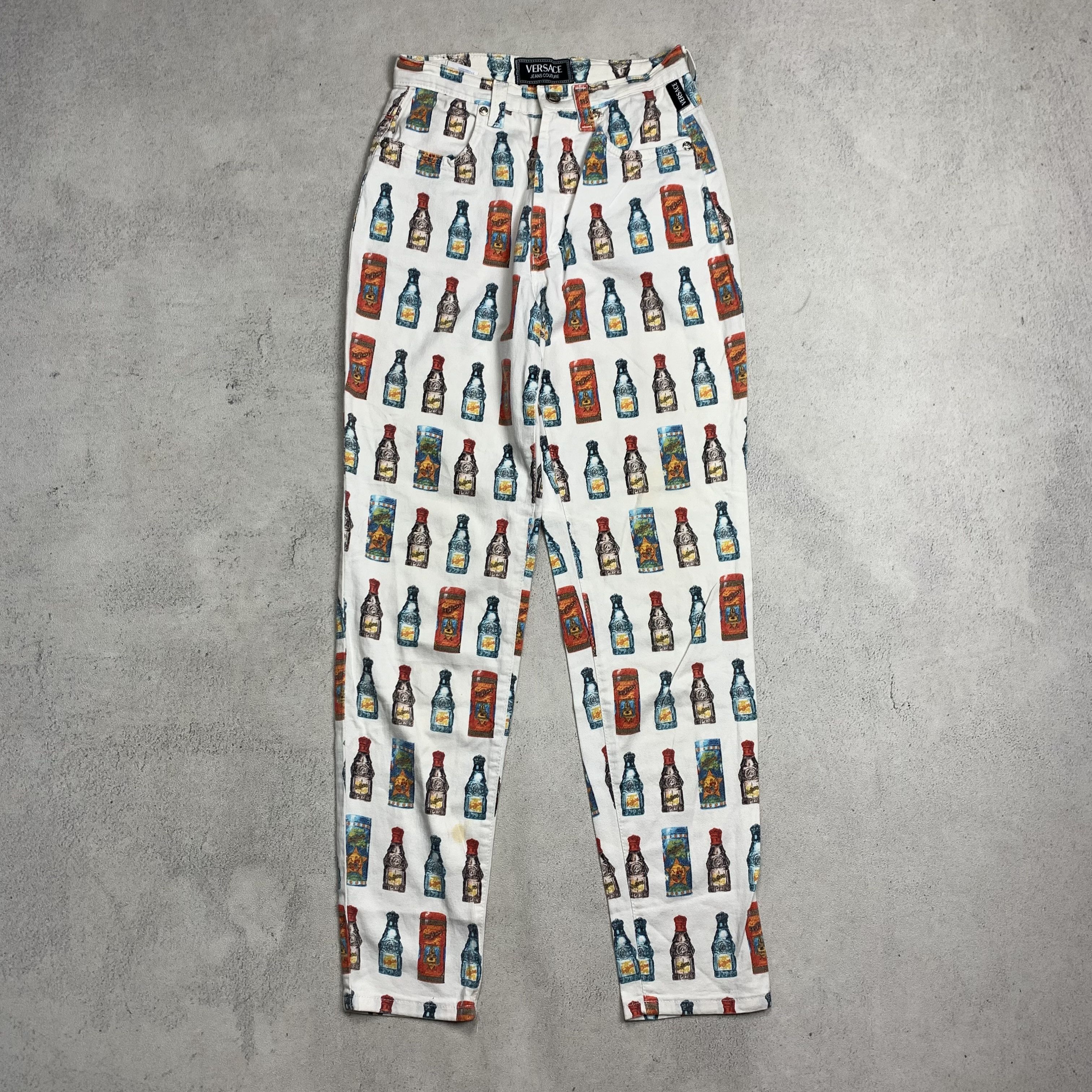 Versace 90s Versace Perfume Bottle Fullprint Pants Size 25" / US 0 / IT 36 - 2 Thumbnail