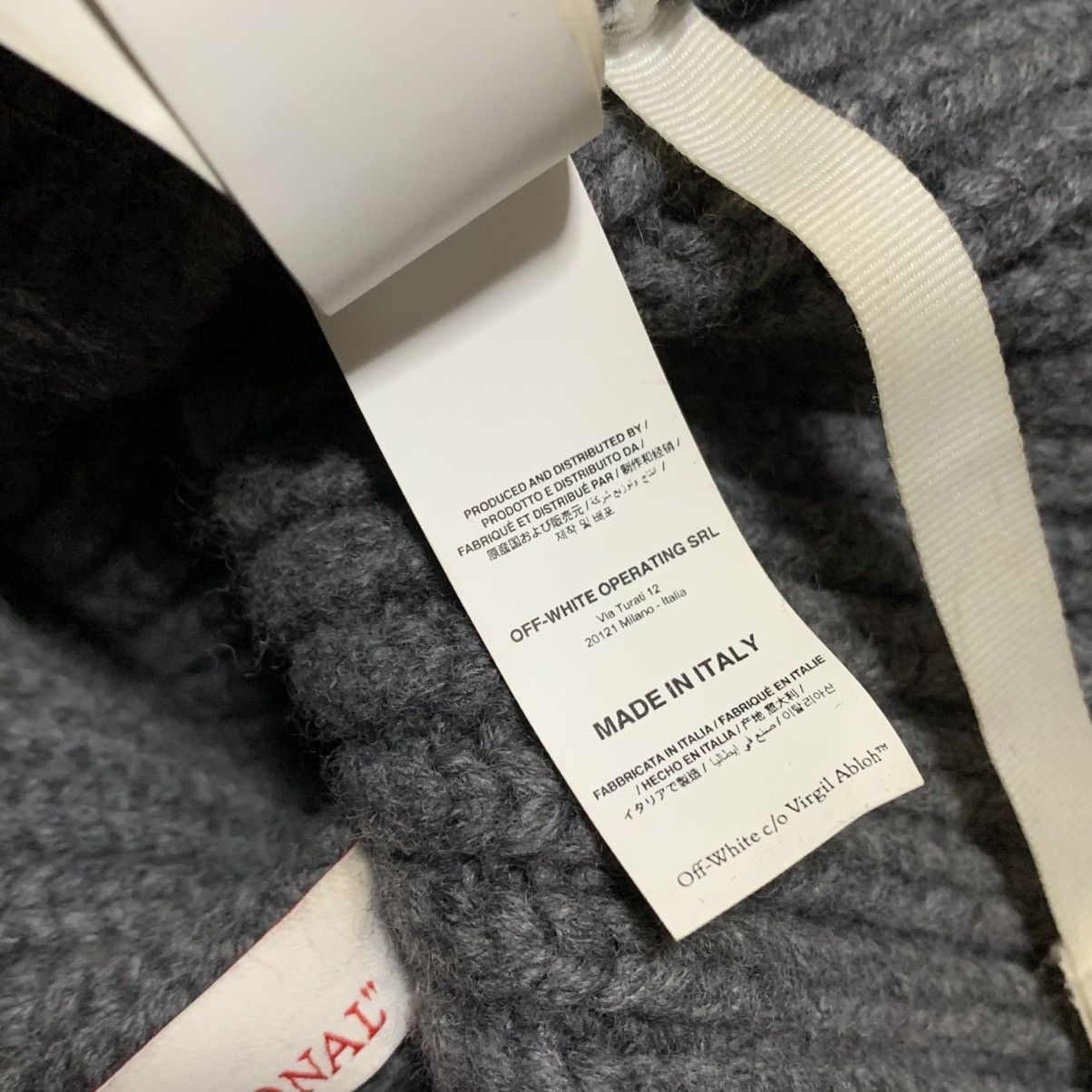 Off-White Off White Beanie Off White Logo Grey Beanie Hat Virgil Abloh Size ONE SIZE - 7 Thumbnail