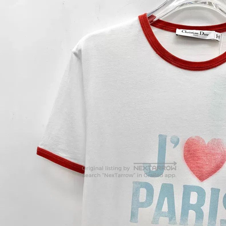 Dior Dior White logo letter print cotton round-neck short-sleev Size M / US 6-8 / IT 42-44 - 3 Thumbnail