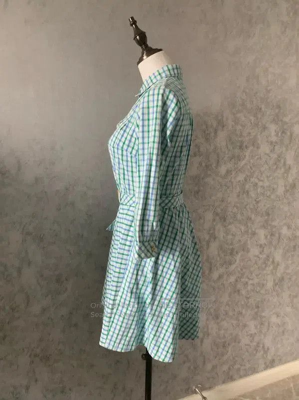Burberry Burberry Checkered Long Sleeve Dress for Women. Size XS / US 0-2 / IT 36-38 - 4 Thumbnail