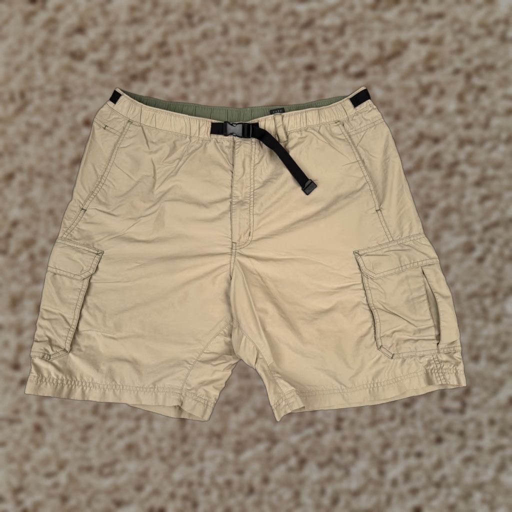 Vintage REI Shorts Men Cargo Nylon Beige 38x9 XL Sport Hiking Camp Fishing Belted Pockets Cargo Pocket Regular Men Size US 36 / EU 52 - 1 Thumbnail