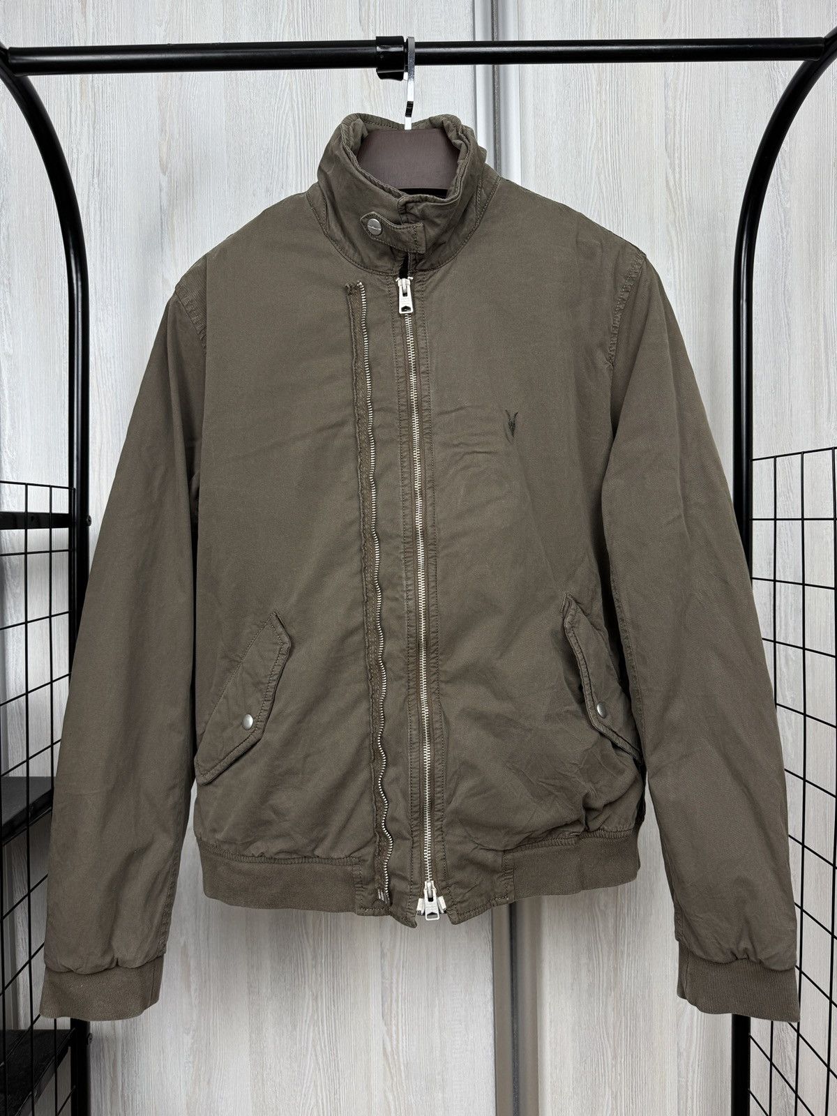 Allsaints AllSaints Men's Nicks Bomber Biker jacket Size US M / EU 48-50 / 2 - 2 Thumbnail
