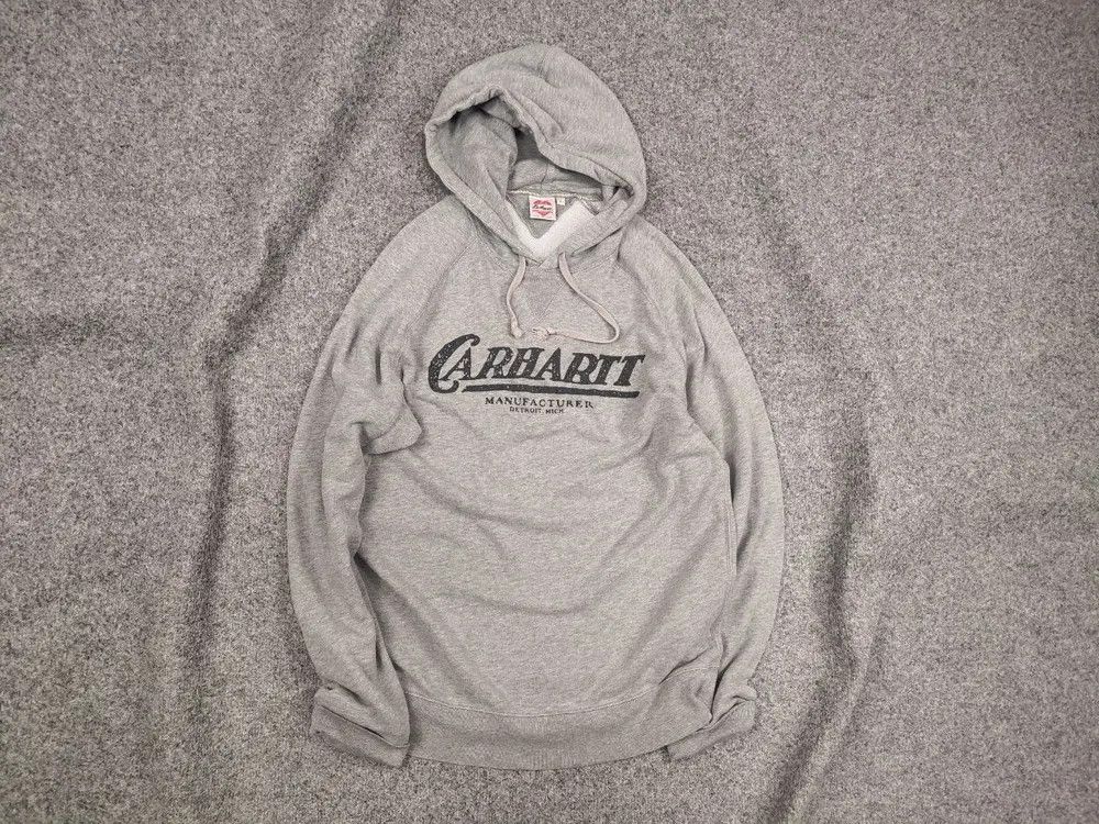 Carhartt Carhartt Union Made Gray Detroit Logo Hoodie Vintage Style Size US S / EU 44-46 / 1 - 1 Thumbnail